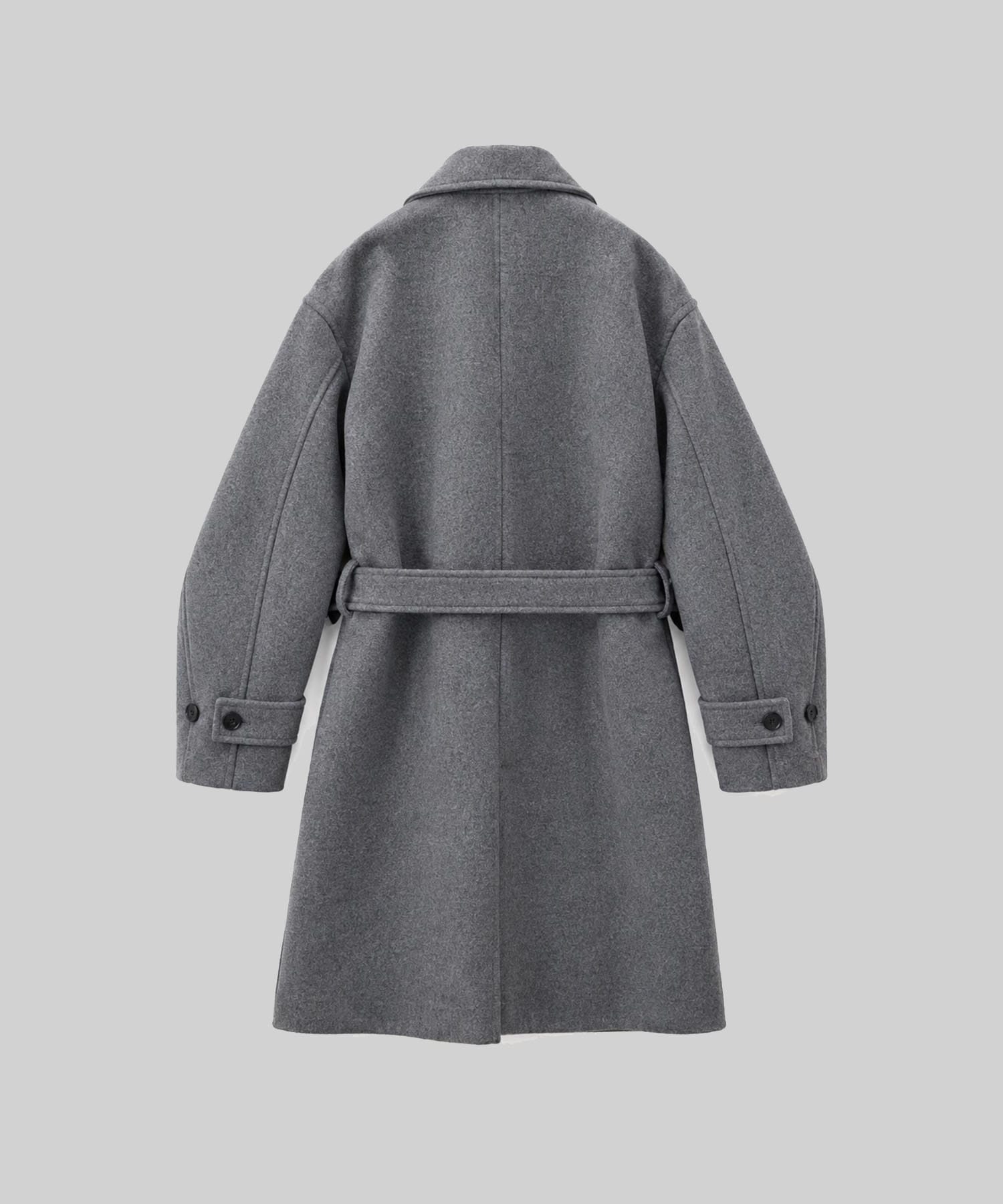 WOOL BONDING SCULPTURE BALMACAAN COAT ANTHEM A