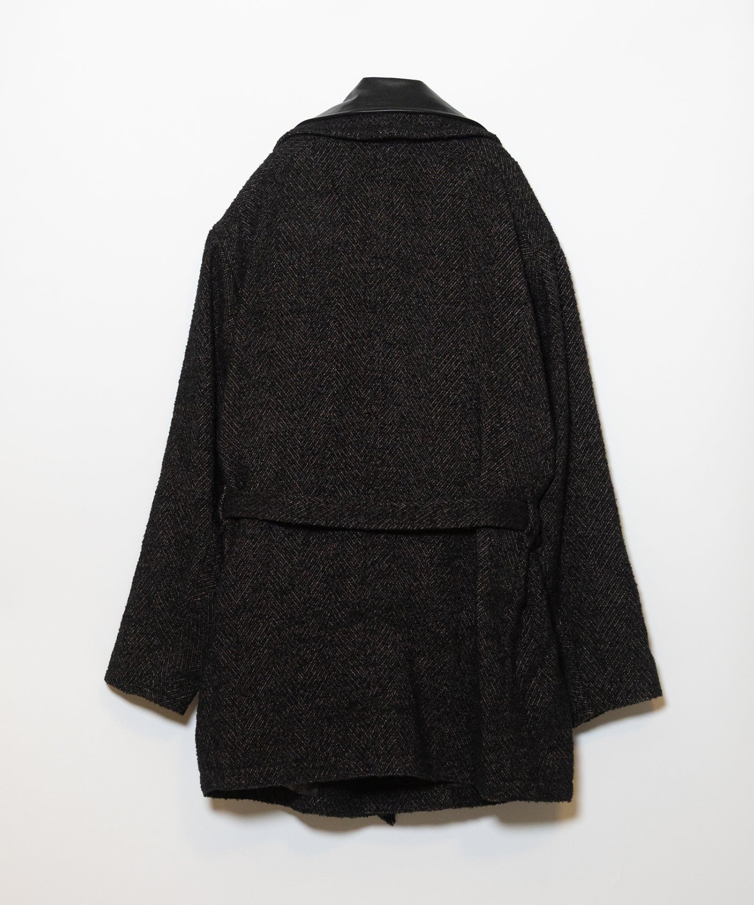 DETACHABLE COLLAR SPARKLE TWEED COAT 