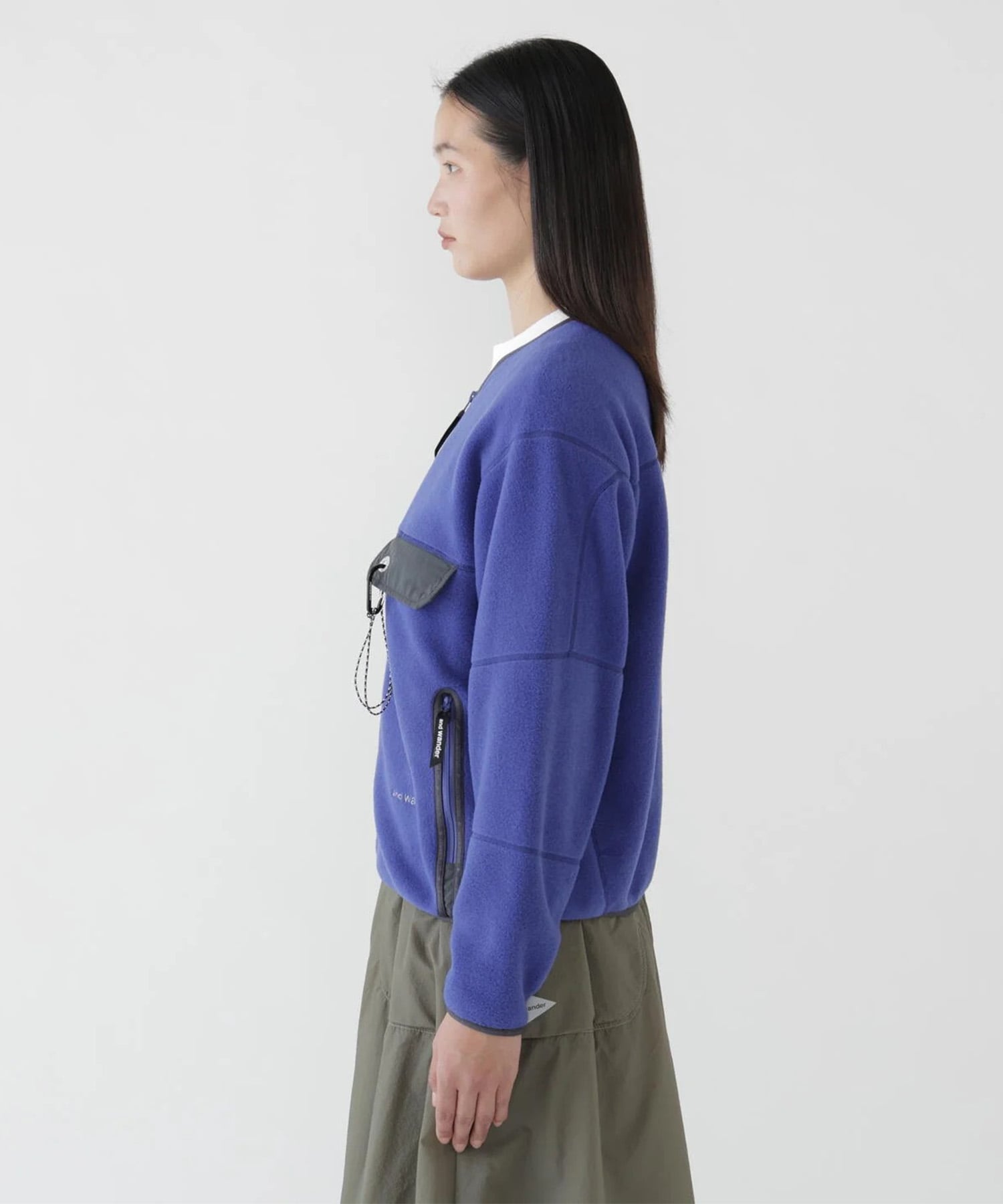 wool fleece cardigan and wander