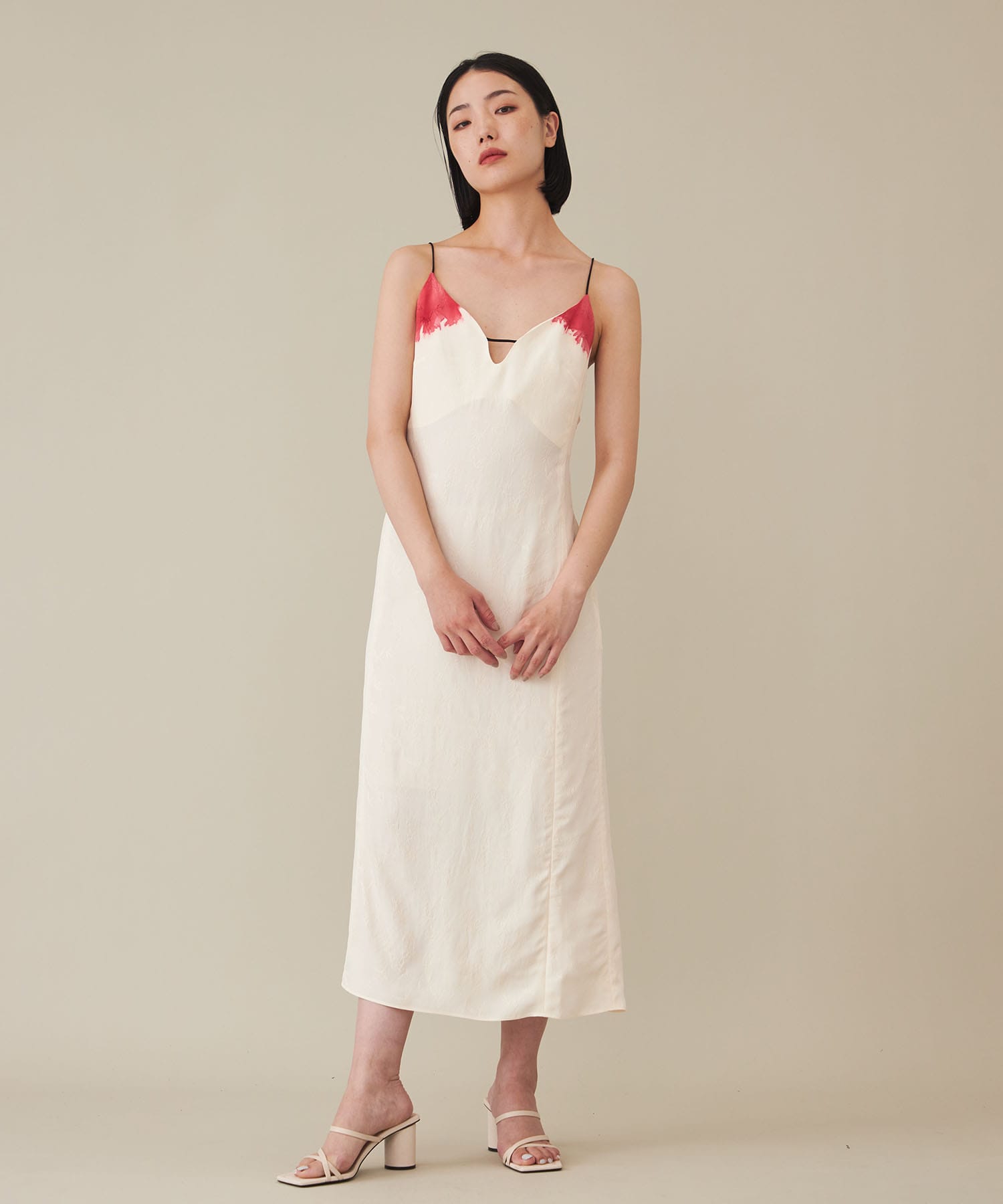 Crane Pattern Jacquard Hand-Dyed Dress 100％安い 55.0%OFF