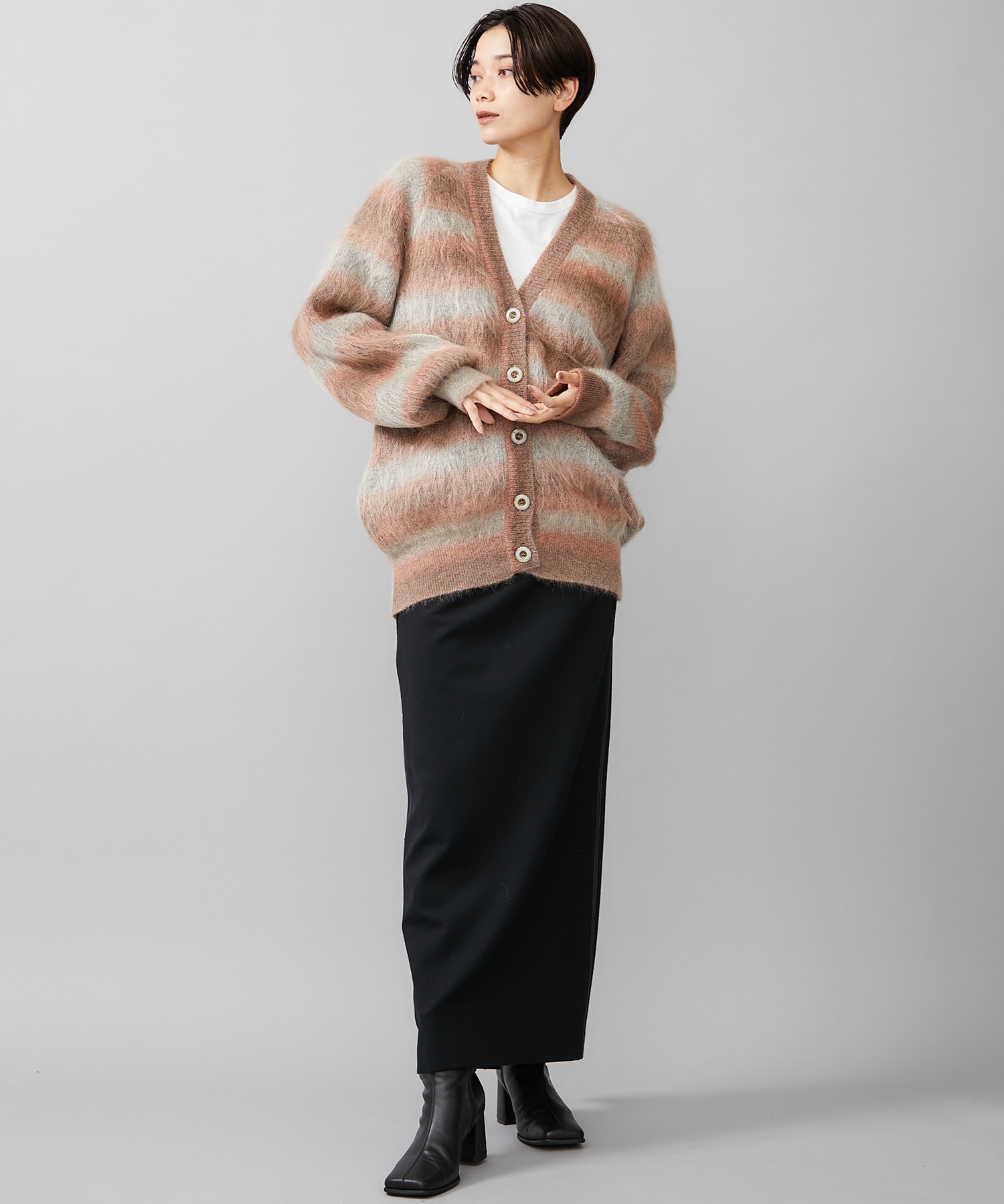 gradation mohair cardigan