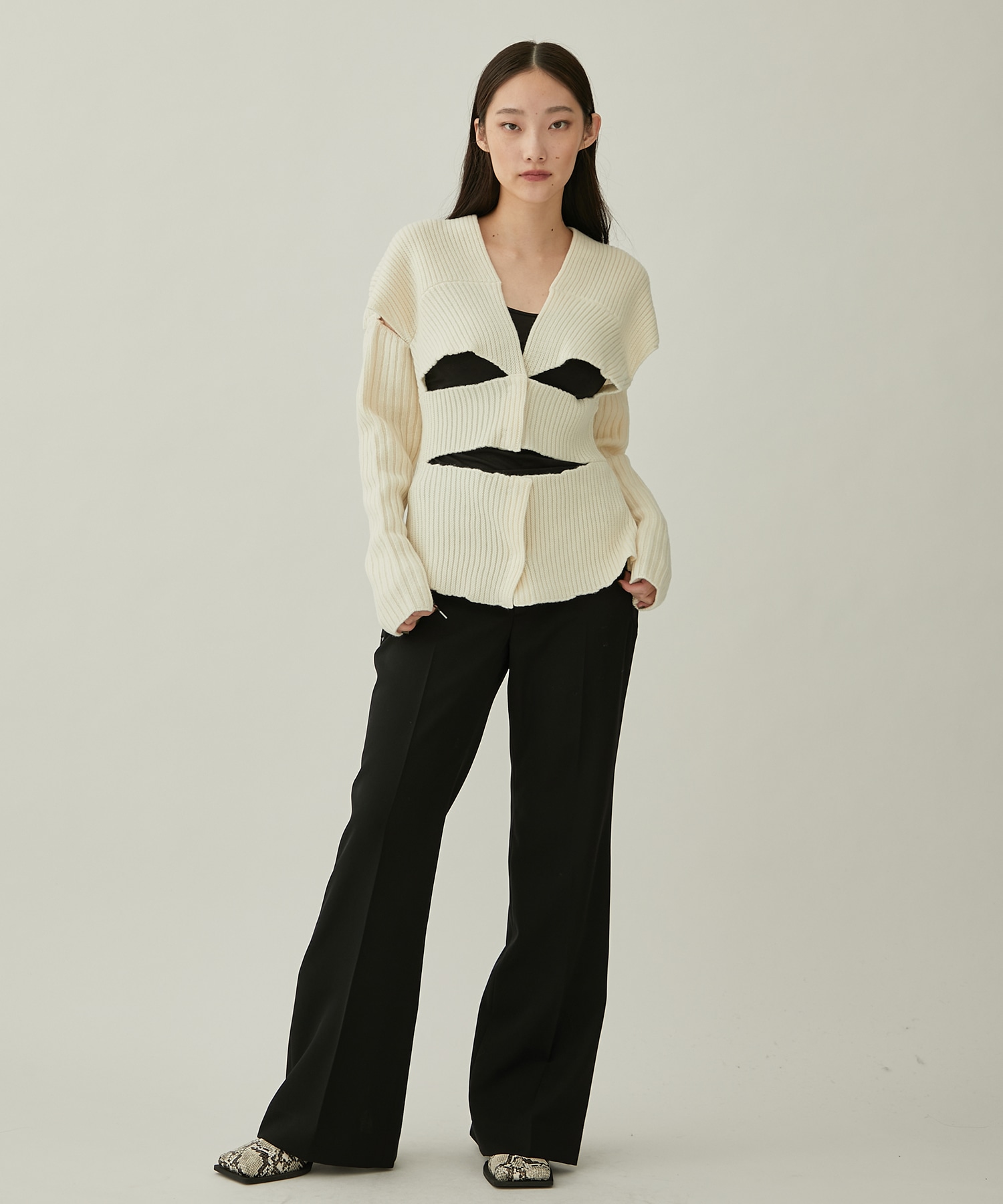 別注〉BANDAGE KNIT CARDIGAN(FREE OFF WHITE): FETICO: WOMENS