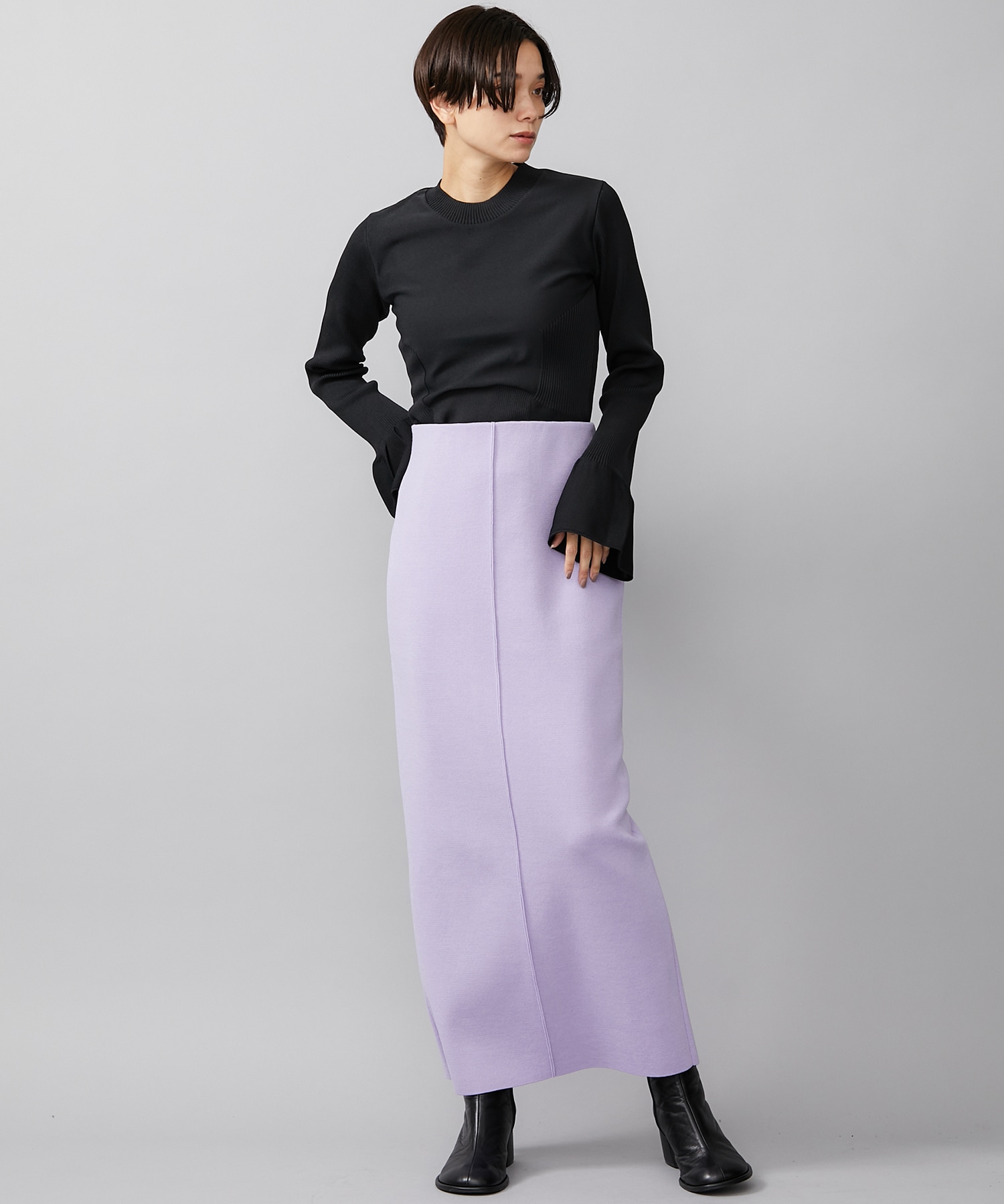 yo BIOTOP Wool sheer tight skirt サイズ1 - スカート