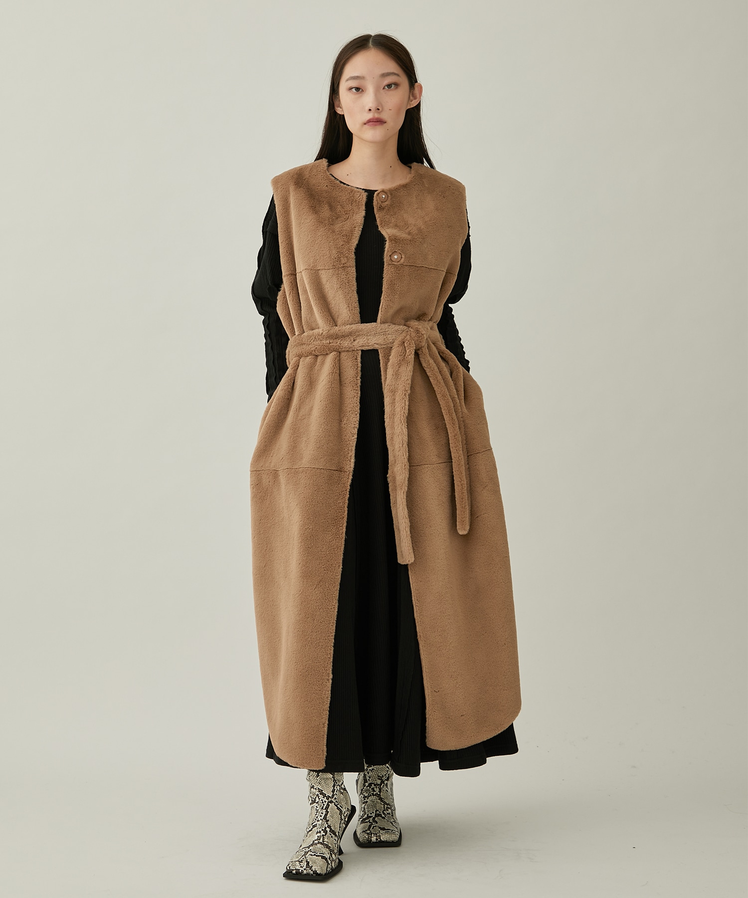 Ameri★ MANY WAY USEFUL BOA COAT ブラック M裄丈80cm