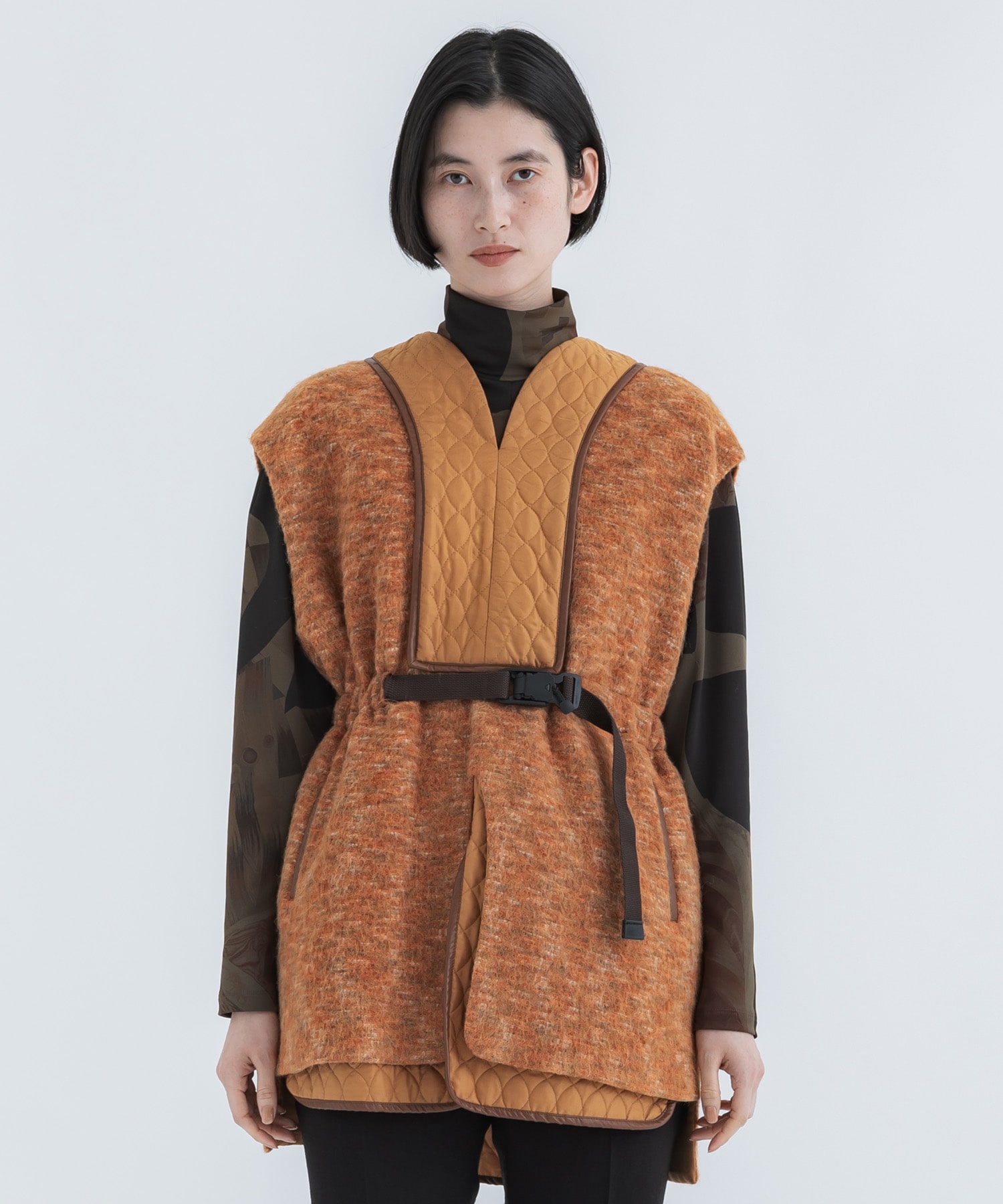 Alpaca Blend Shaggy Wool Vest(2 BROWN): Mame Kurogouchi: WOMENS ...