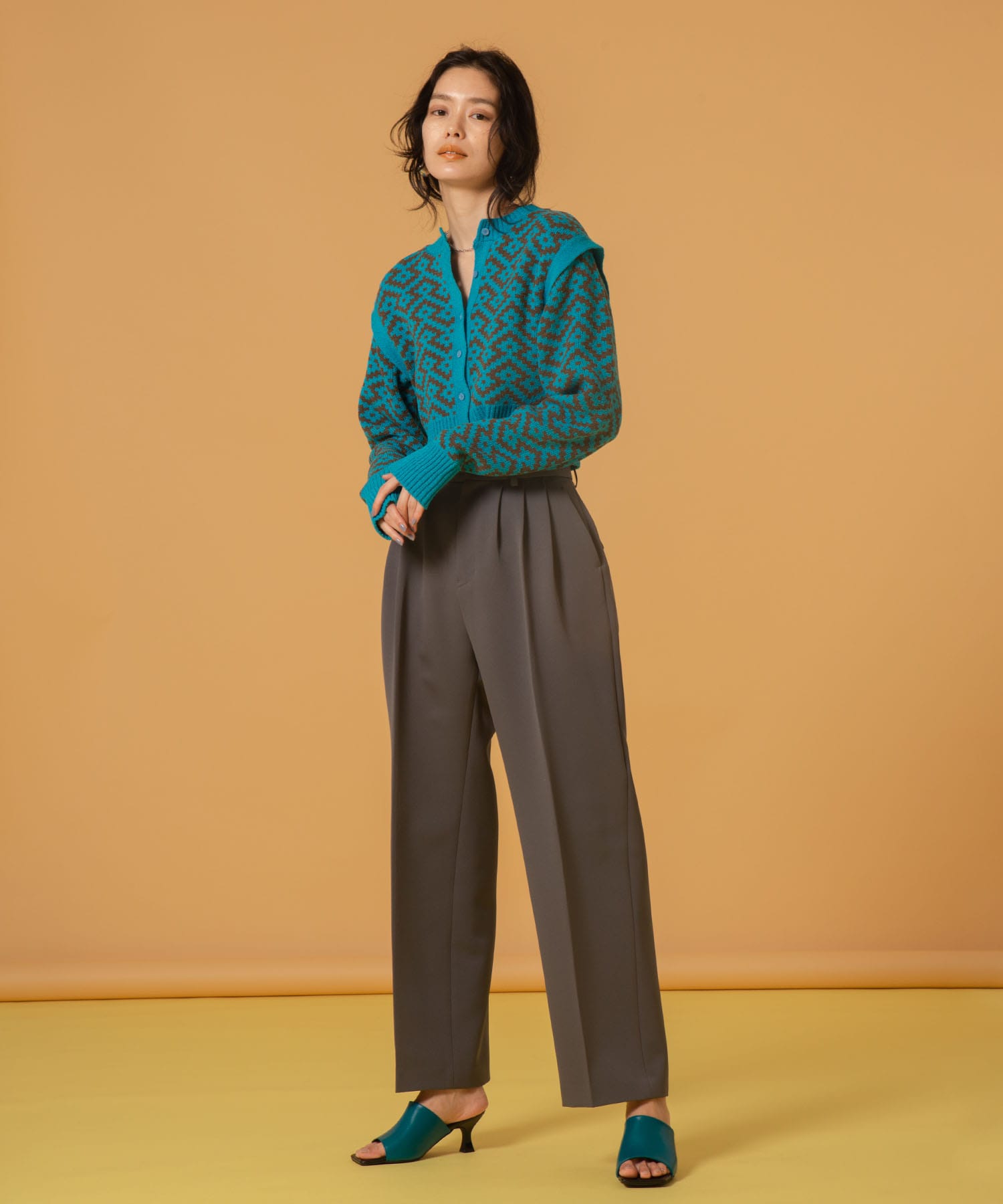 ジャガードニットカーディガン MATURED