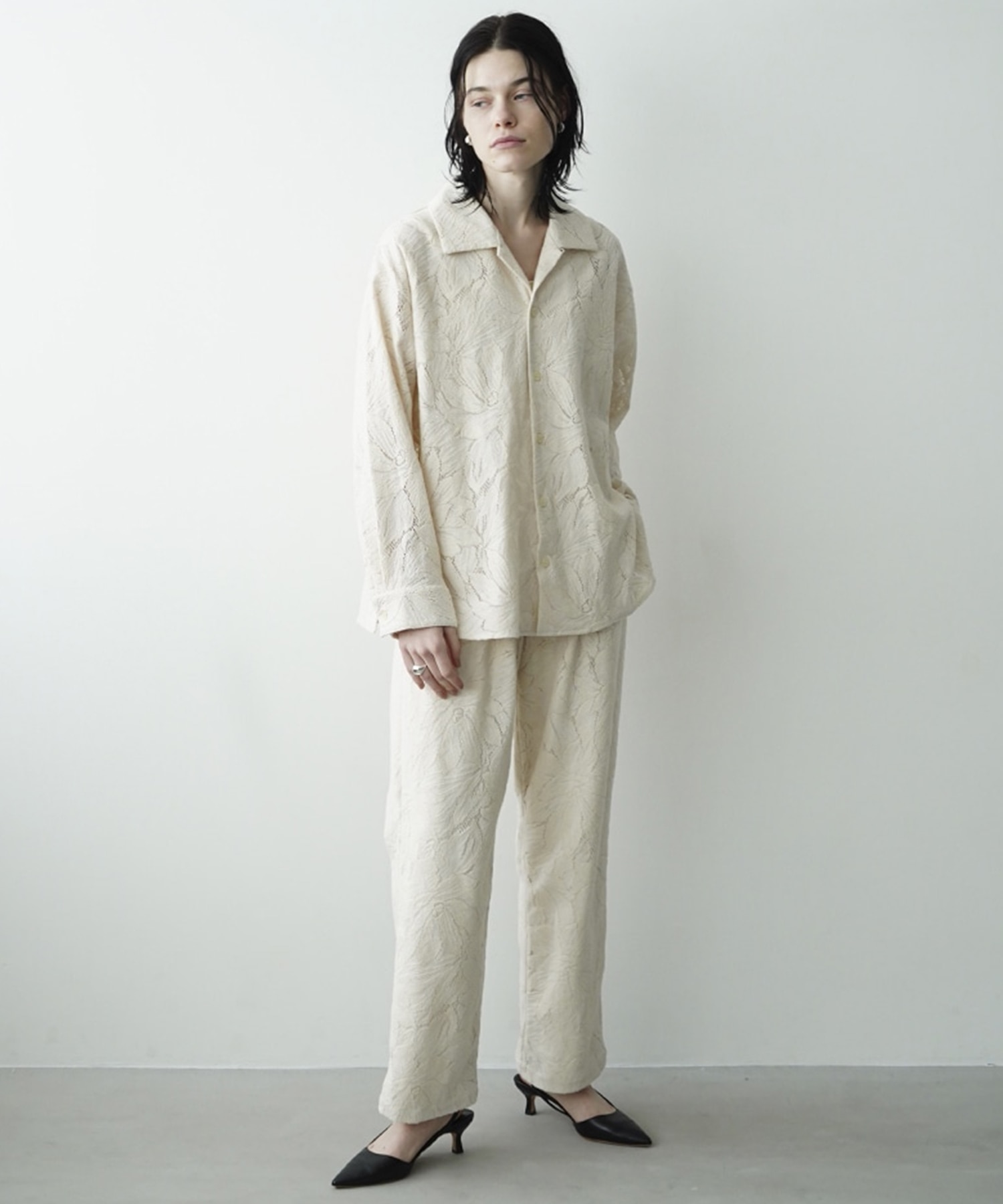 CLANE CURTAIN LACE SLIT SHIRT セットアップ | eclipseseal.com