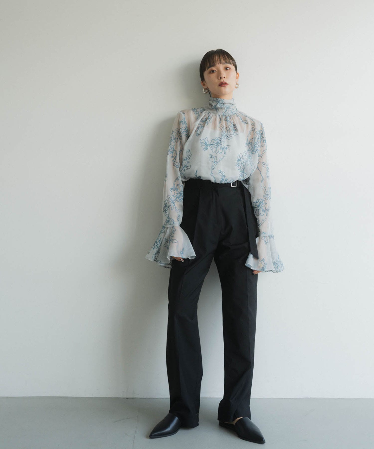 embroidery sheer blouse KnuthMarf