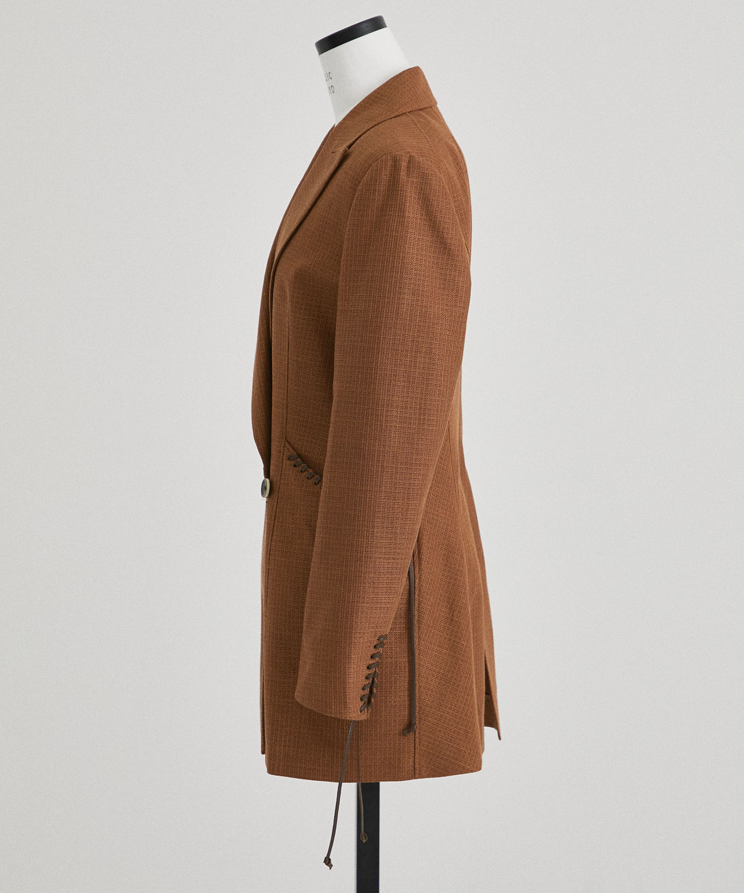 Geometric Silk Cotton Jacquard Double Beasted Jacket Mame Kurogouchi