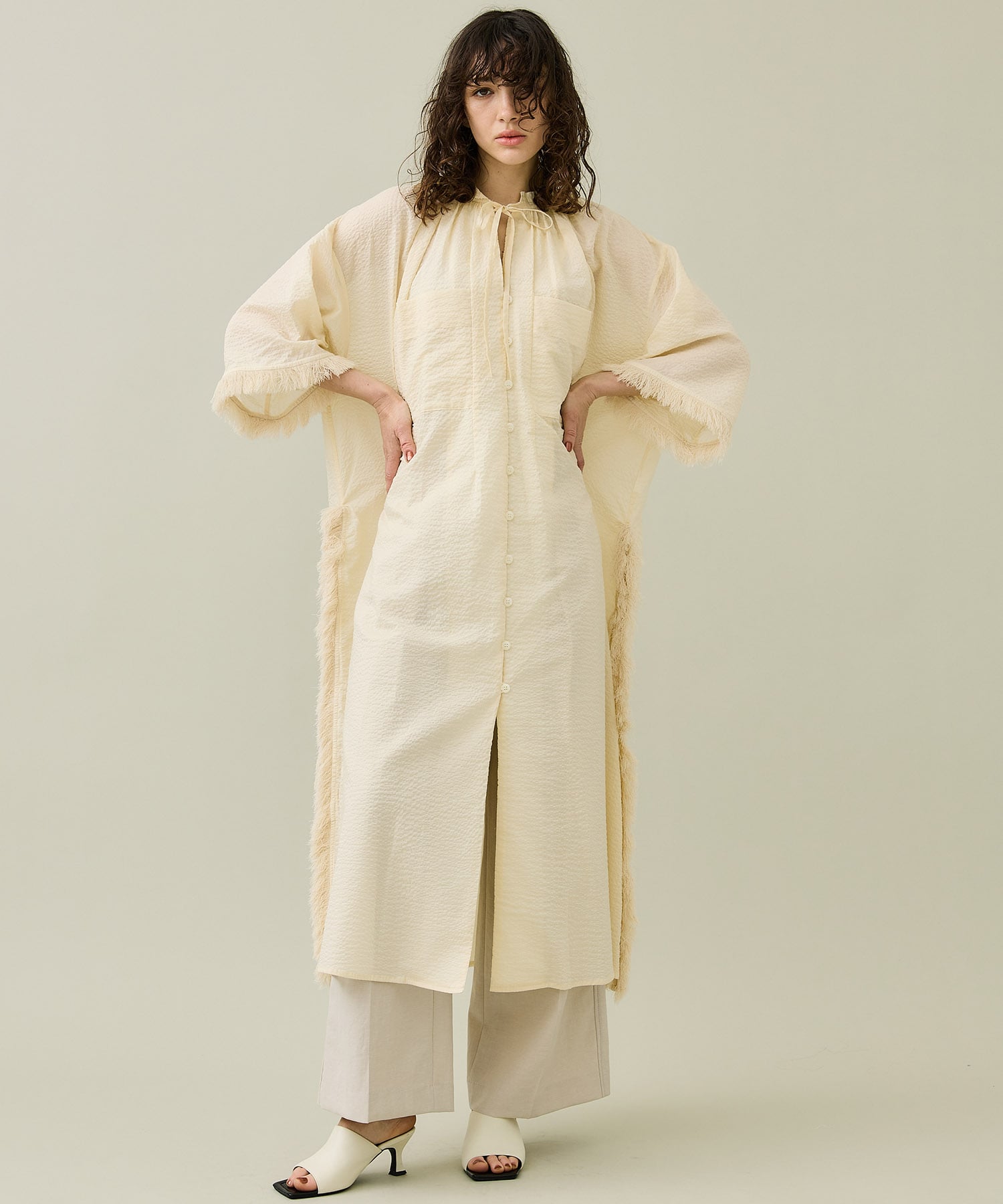 SIDE FIN DRESS(FREE IVORY): muller of yoshiokubo: WOMENS