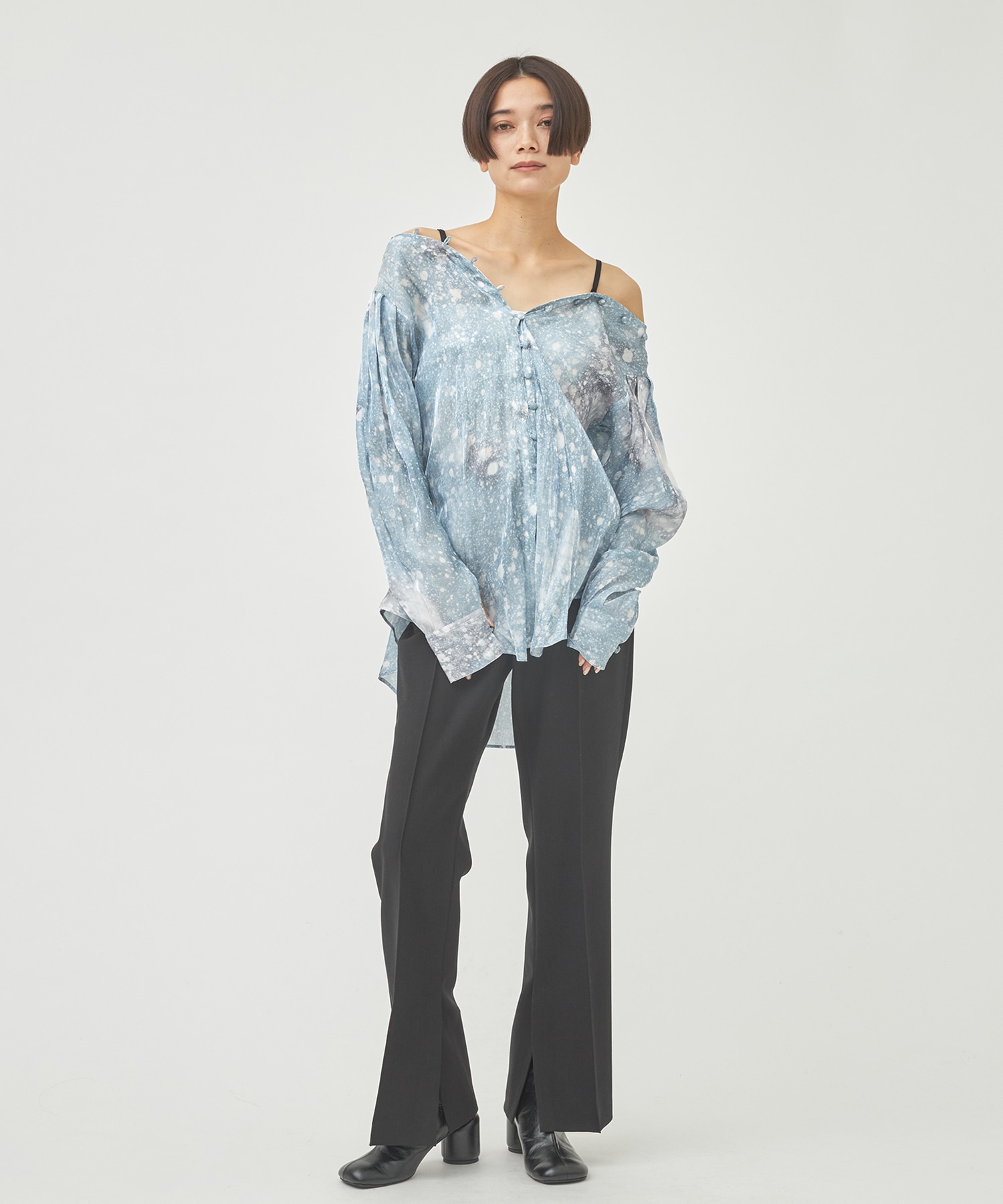 Letter long shirt(FREE BLUE): MURRAL: WOMENS｜ STUDIOUS ONLINE公式