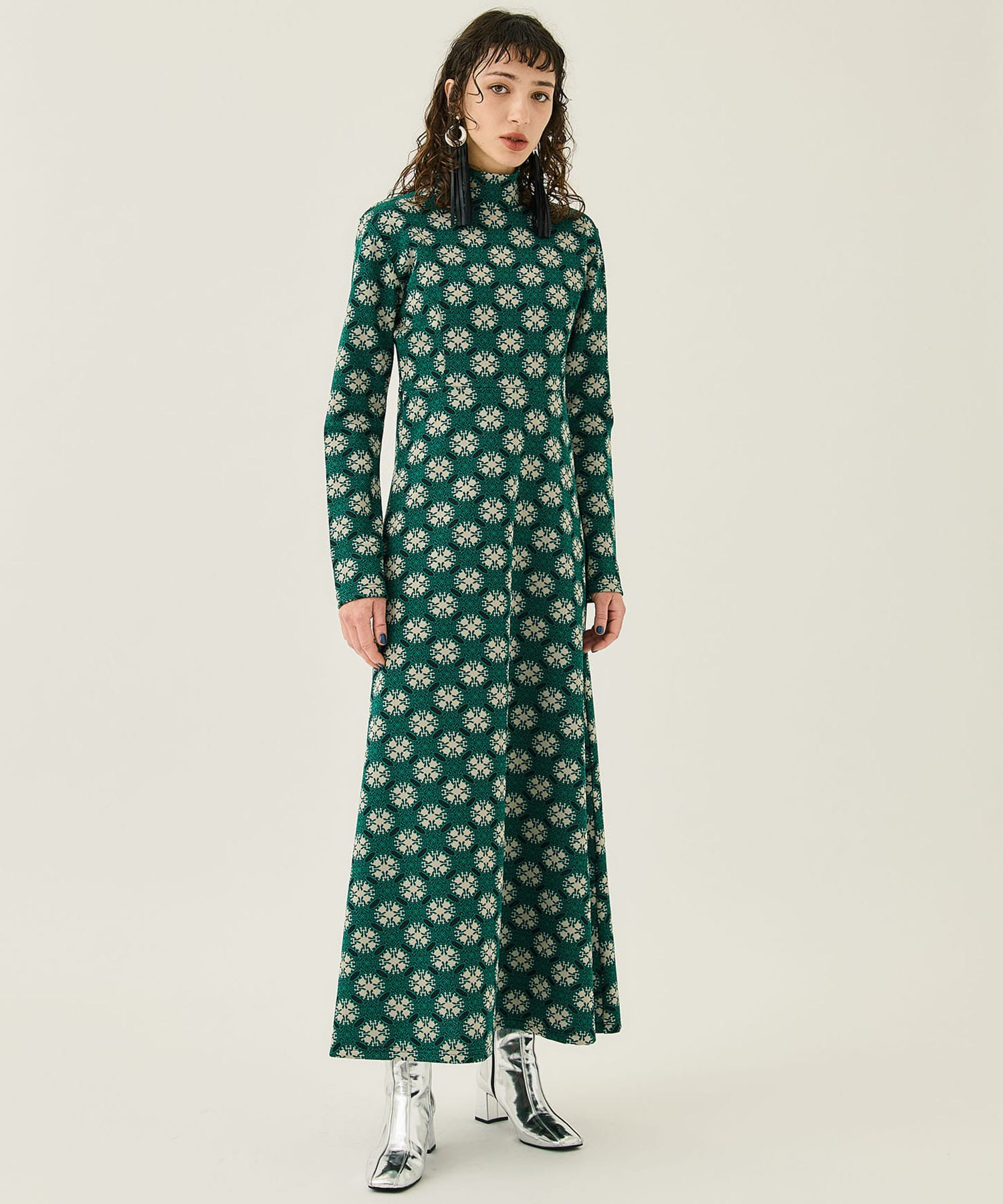 jacquard flare OP(1 GREEN): FUMIE=TANAKA: WOMENS｜ STUDIOUS ONLINE