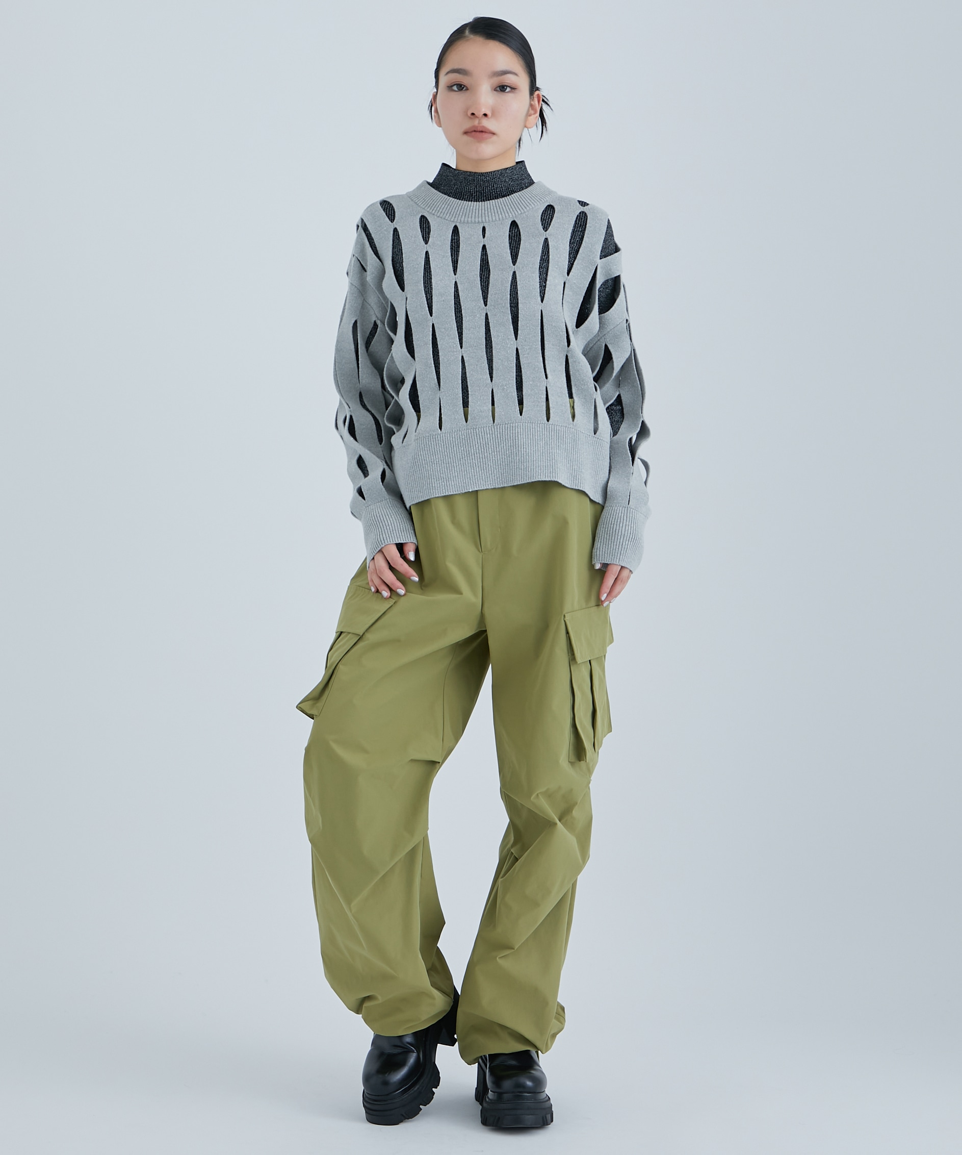 Slash Knit Pullover(FREE GREY): STUDIOUS: WOMENS｜ STUDIOUS ONLINE