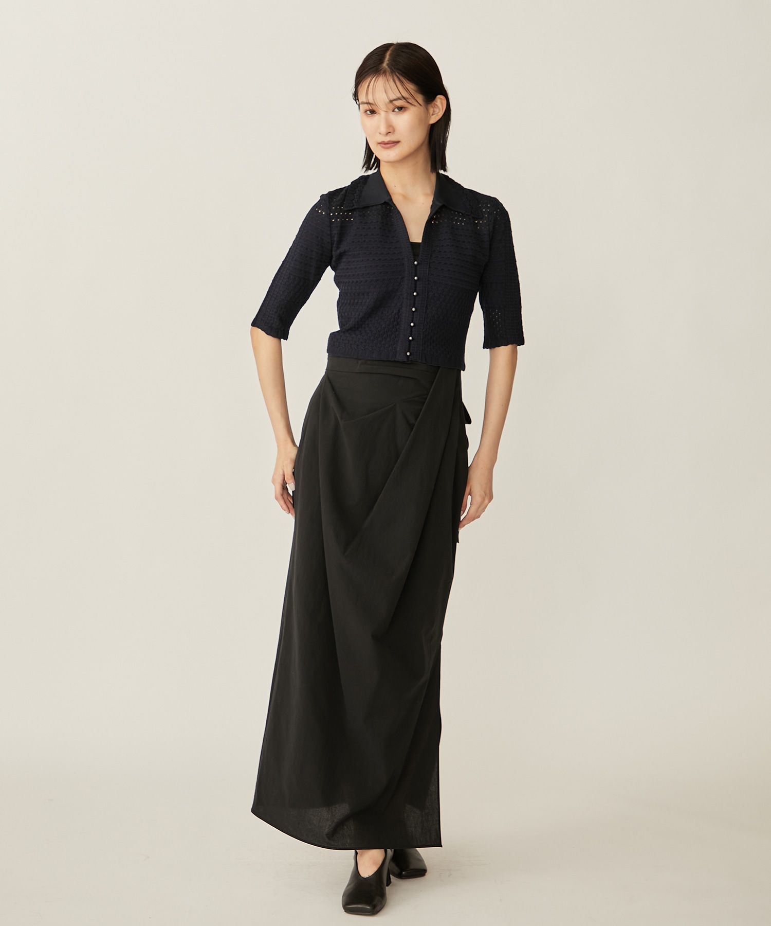 Lace Knitted Top(1 NAVY): Mame Kurogouchi: WOMENS｜ STUDIOUS