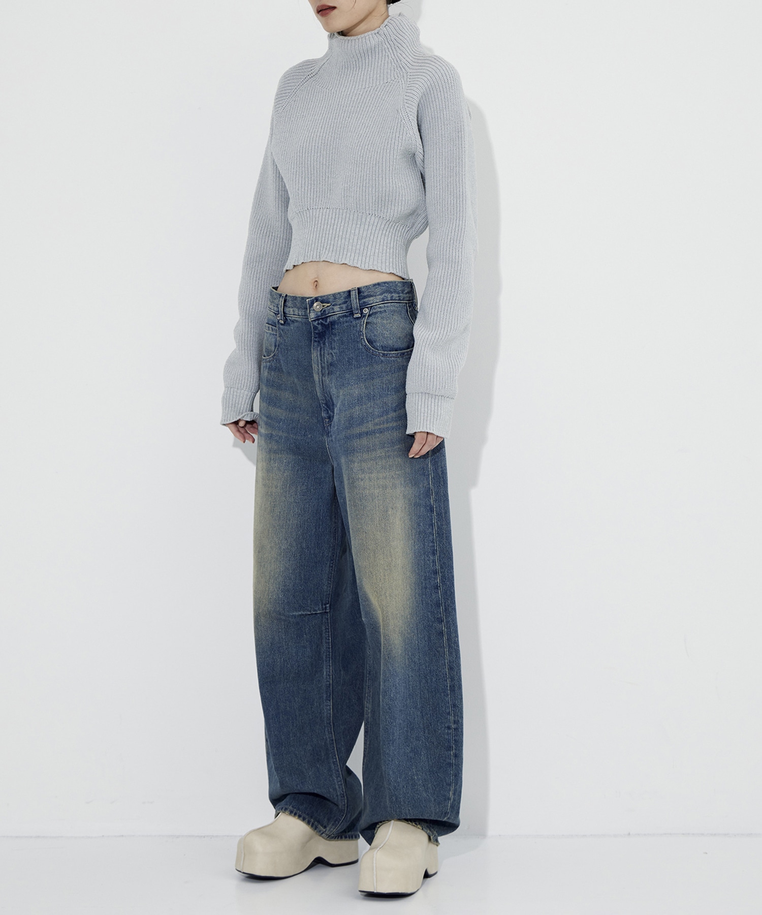 Cropped Chanky Knit Top STUDIOUS