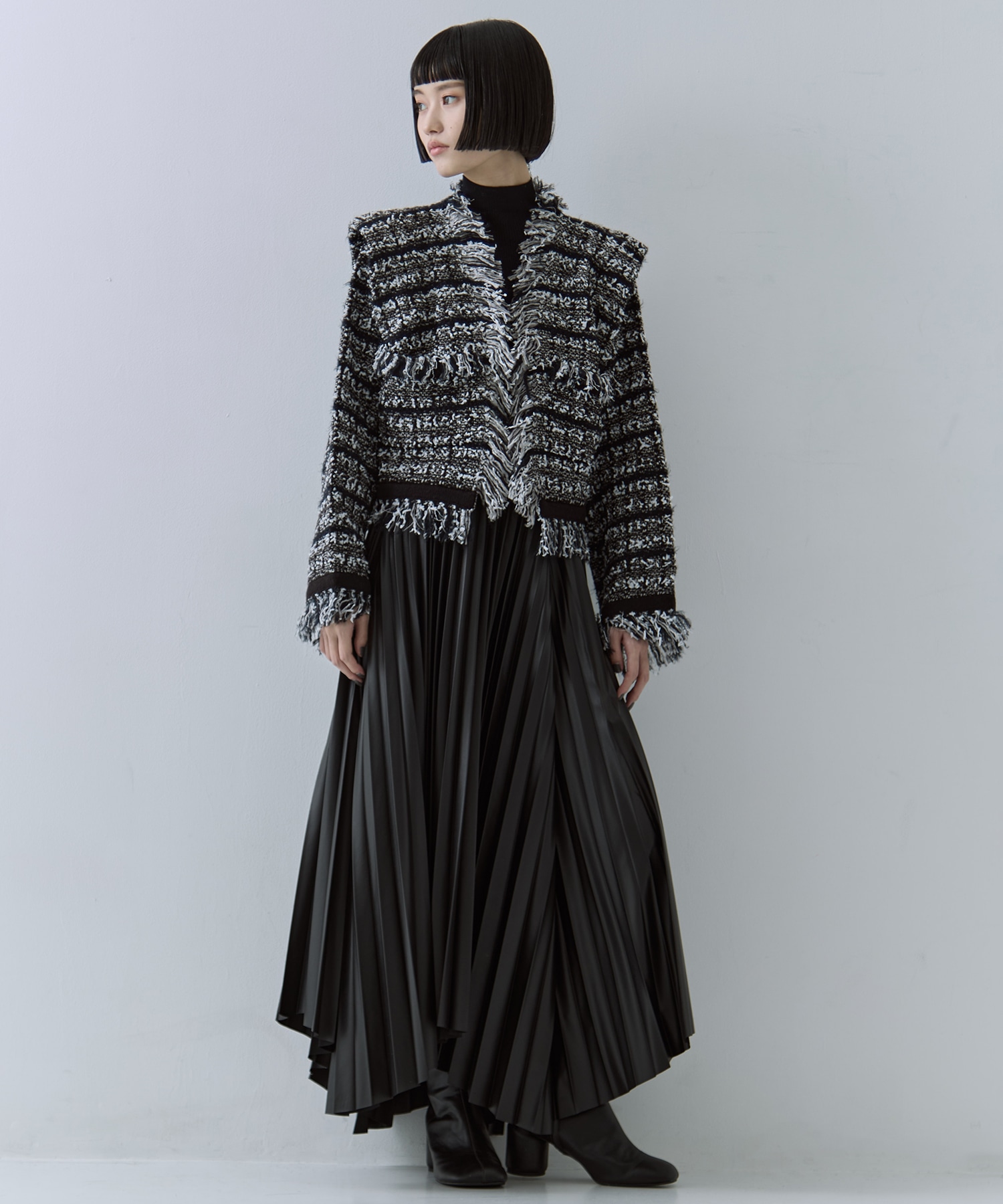 Tweed Knit Jacket STUDIOUS
