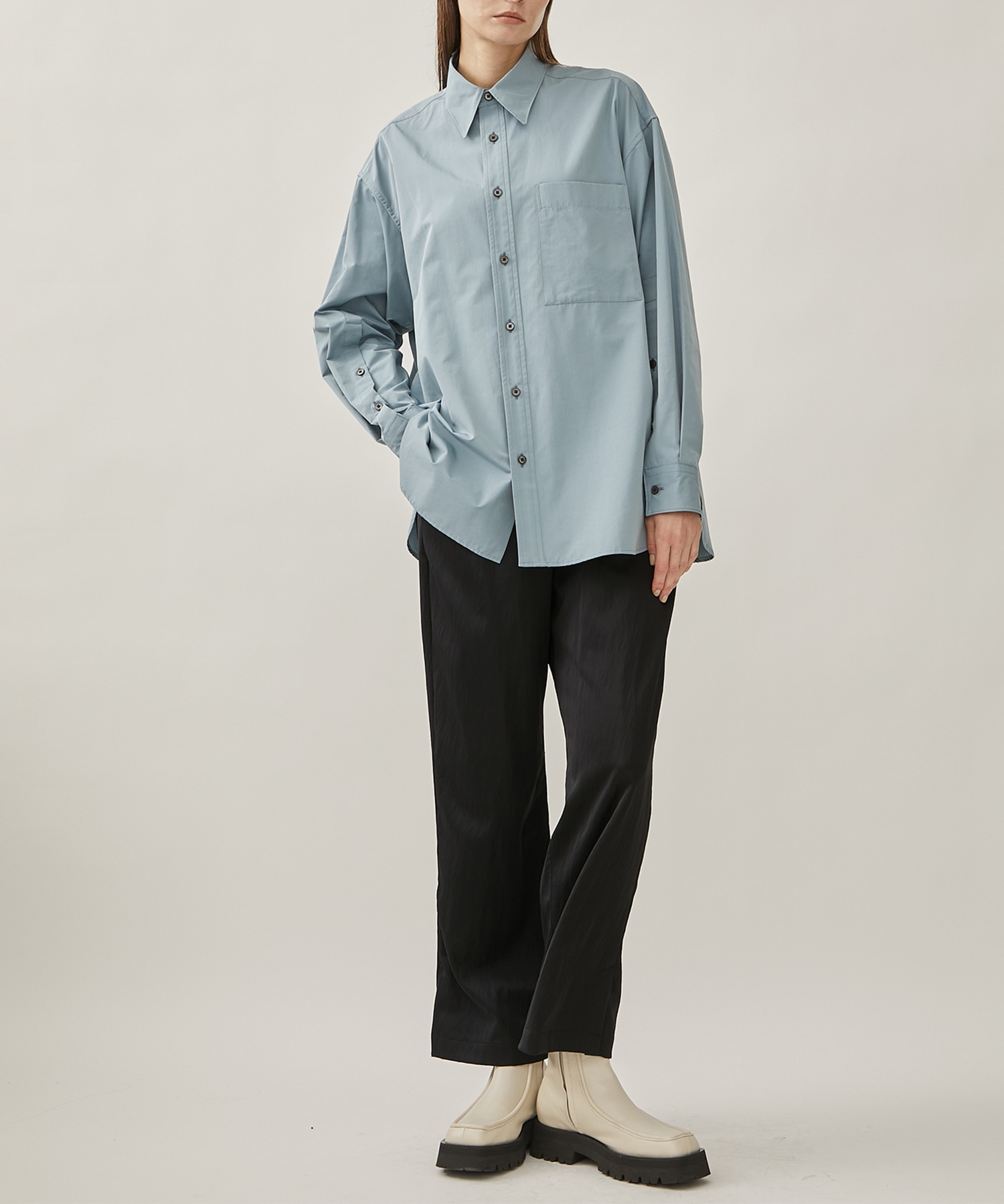 Milling satin slit pants 08sircus
