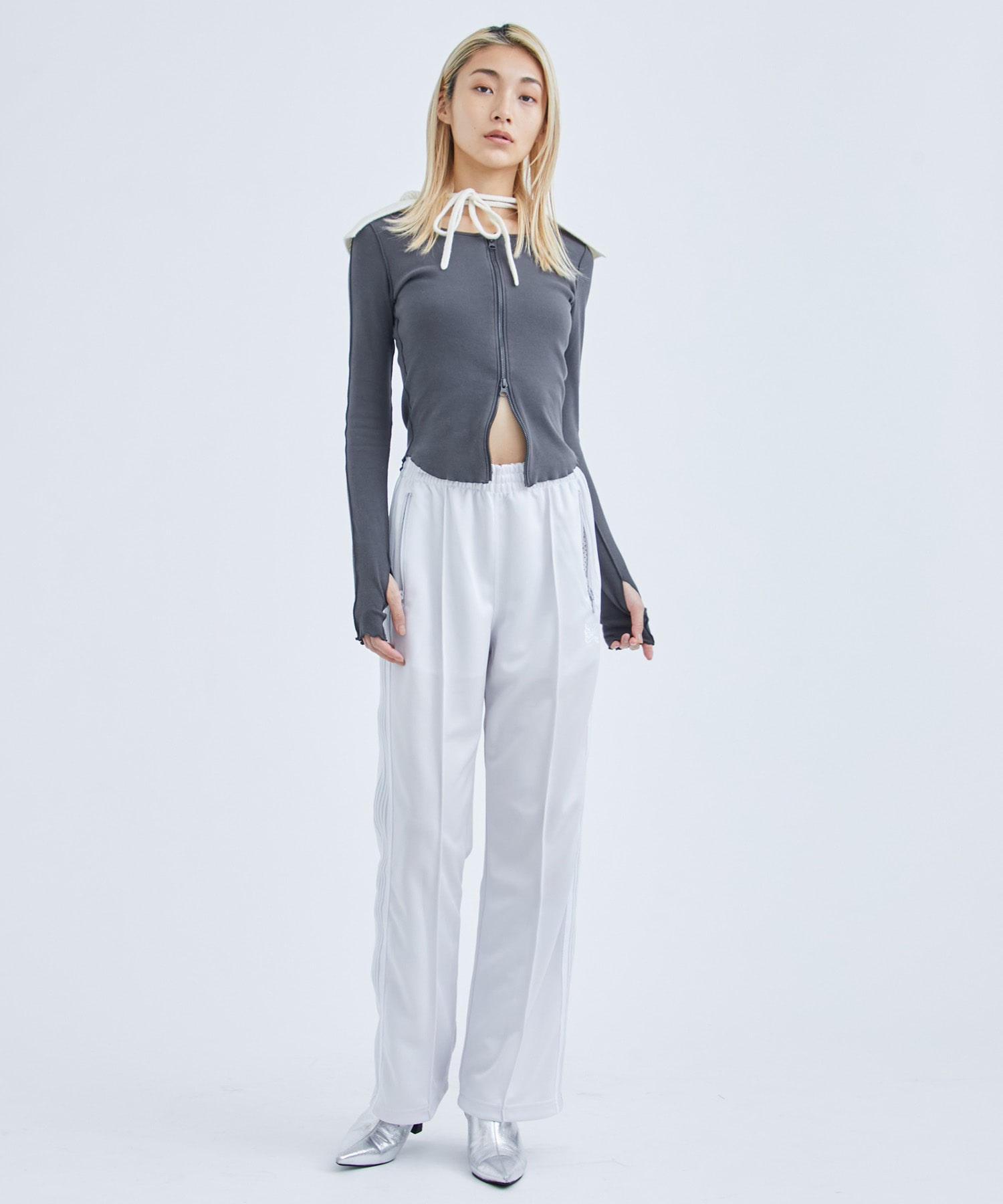 EX.Track Pant STRAIGHT(XS LIGHT GREY): Needles: WOMENS｜ STUDIOUS