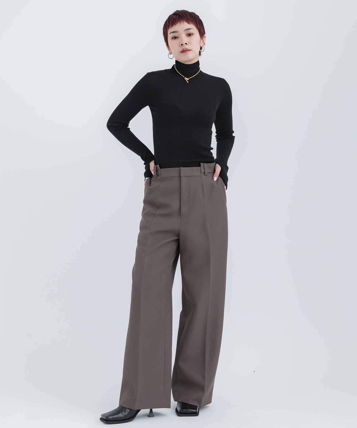 Side Paneled Trousers(1 TAUPE): STUDIOUS: WOMENS｜ STUDIOUS ONLINE 