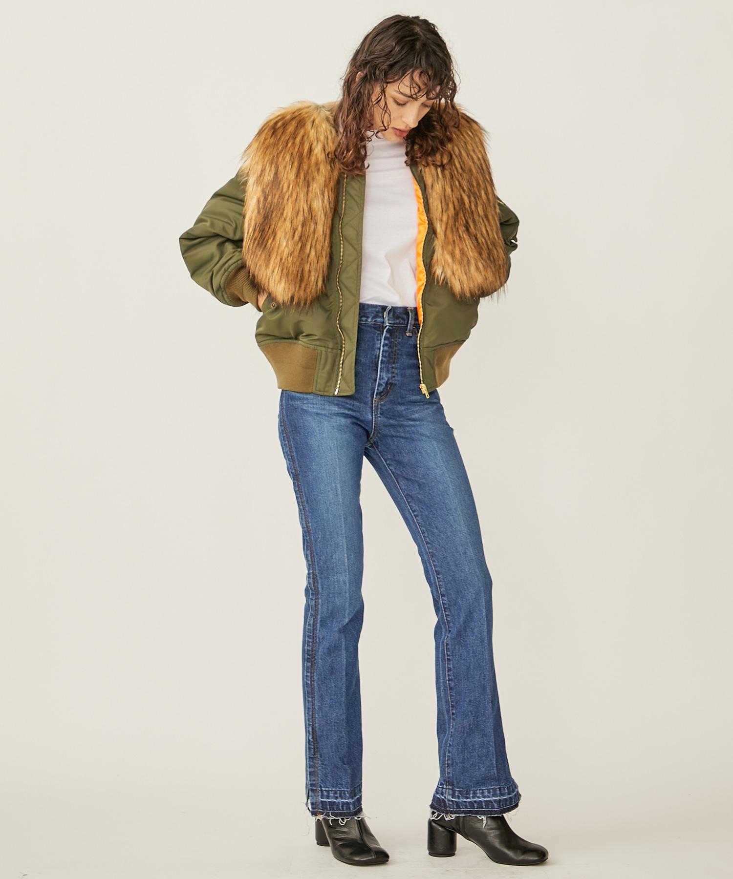 Fur zip blouson TOGA