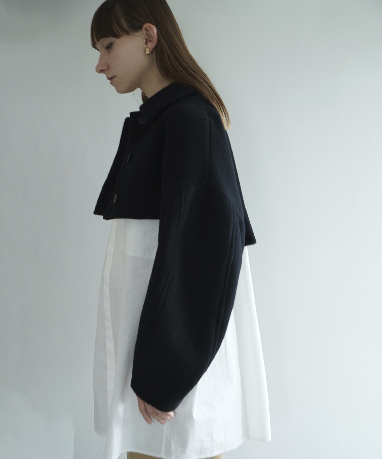 CLANE ROUND SLEEVE SHORT JACKET - テーラードジャケット