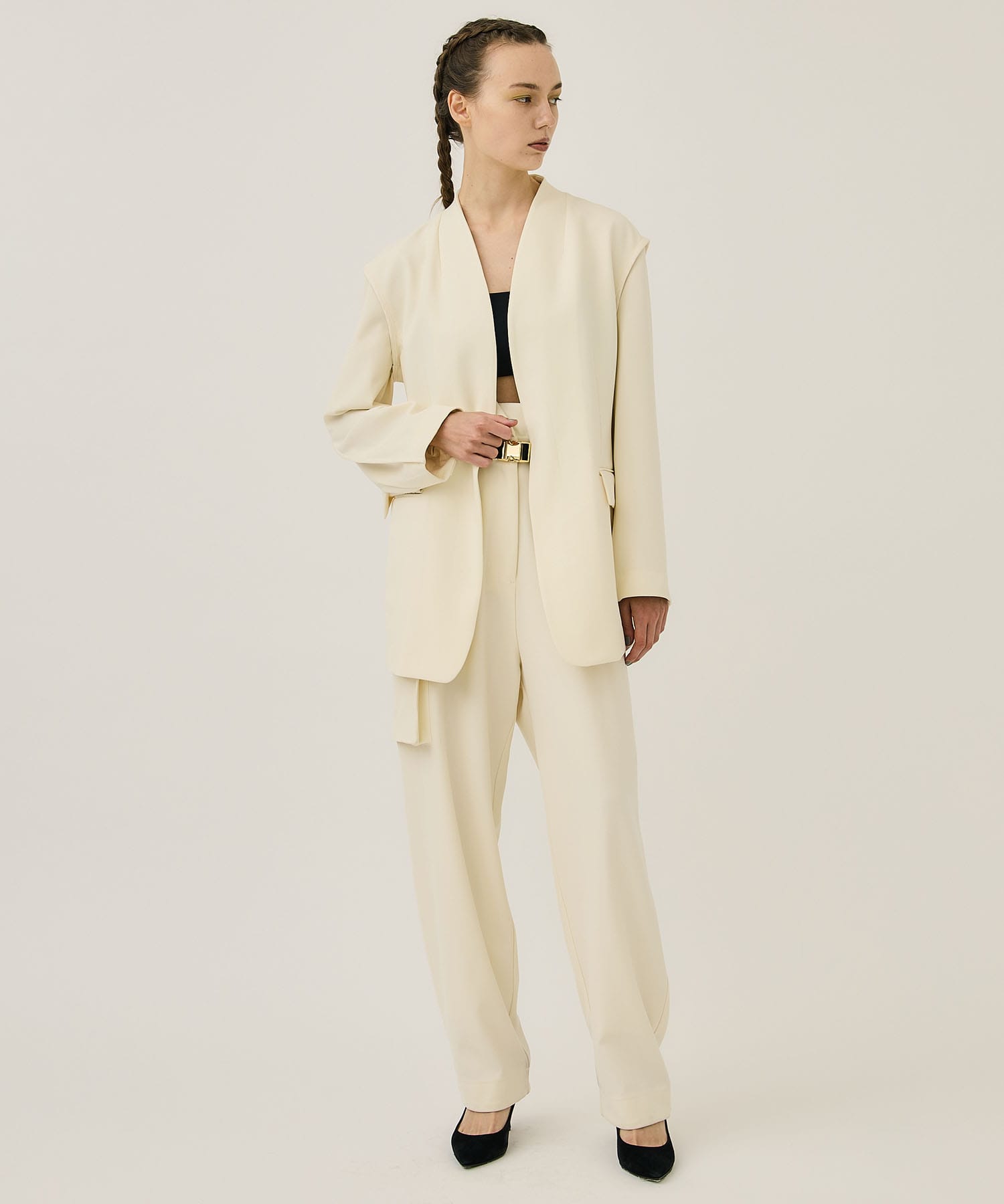 NEW DOUBLE CLOTH COLLARLESS JACKET(FREE IVORY): THINGS THAT MATTER