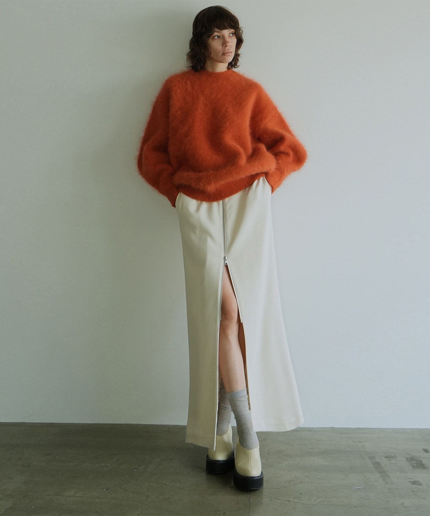 ZIP STRAIGHT SKIRT(1 WHITE): CLANE: WOMENS｜ STUDIOUS ONLINE公式