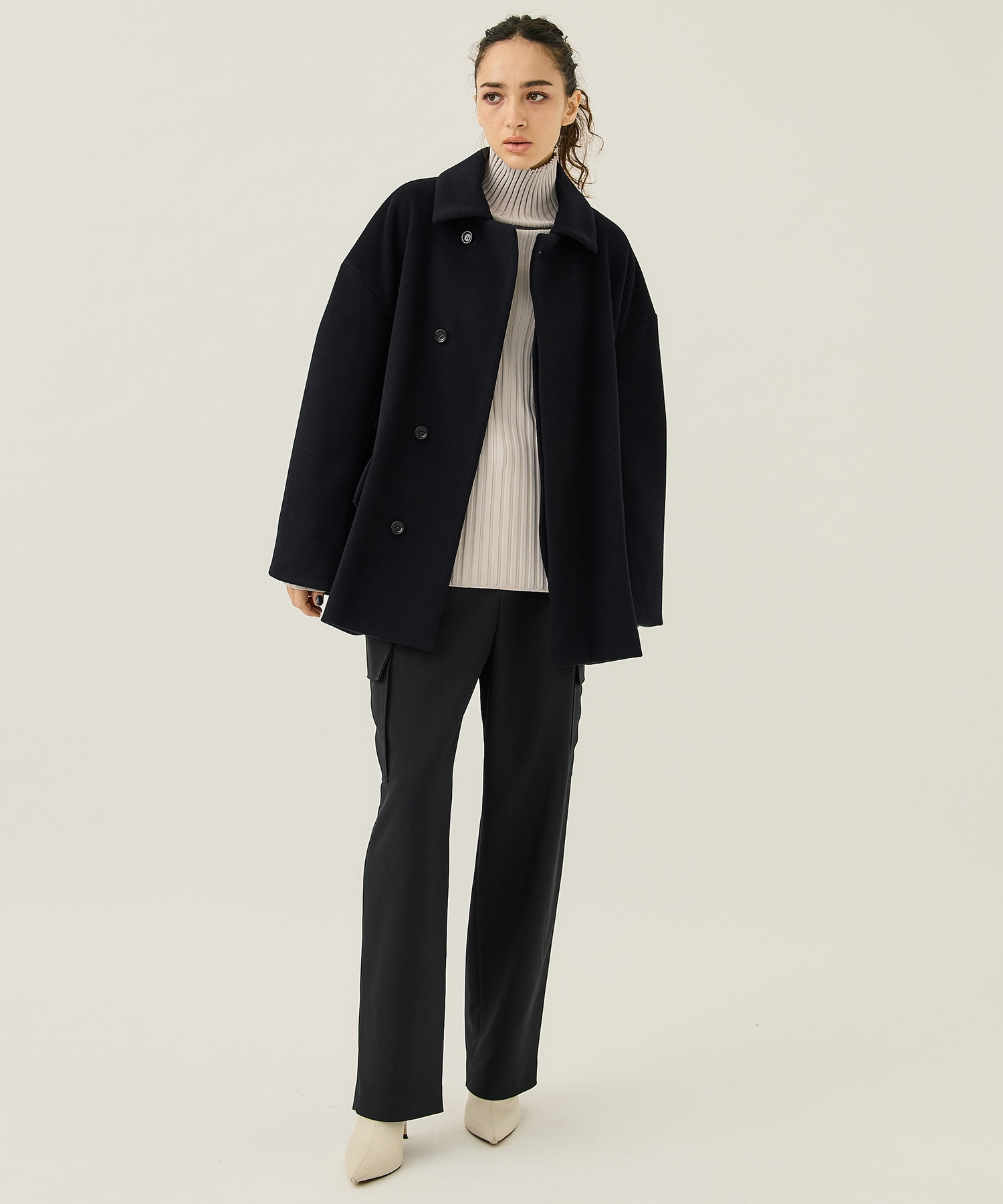 Stand Fall Collar Coat(FREE NAVY): IIROT: WOMENS｜ STUDIOUS ONLINE