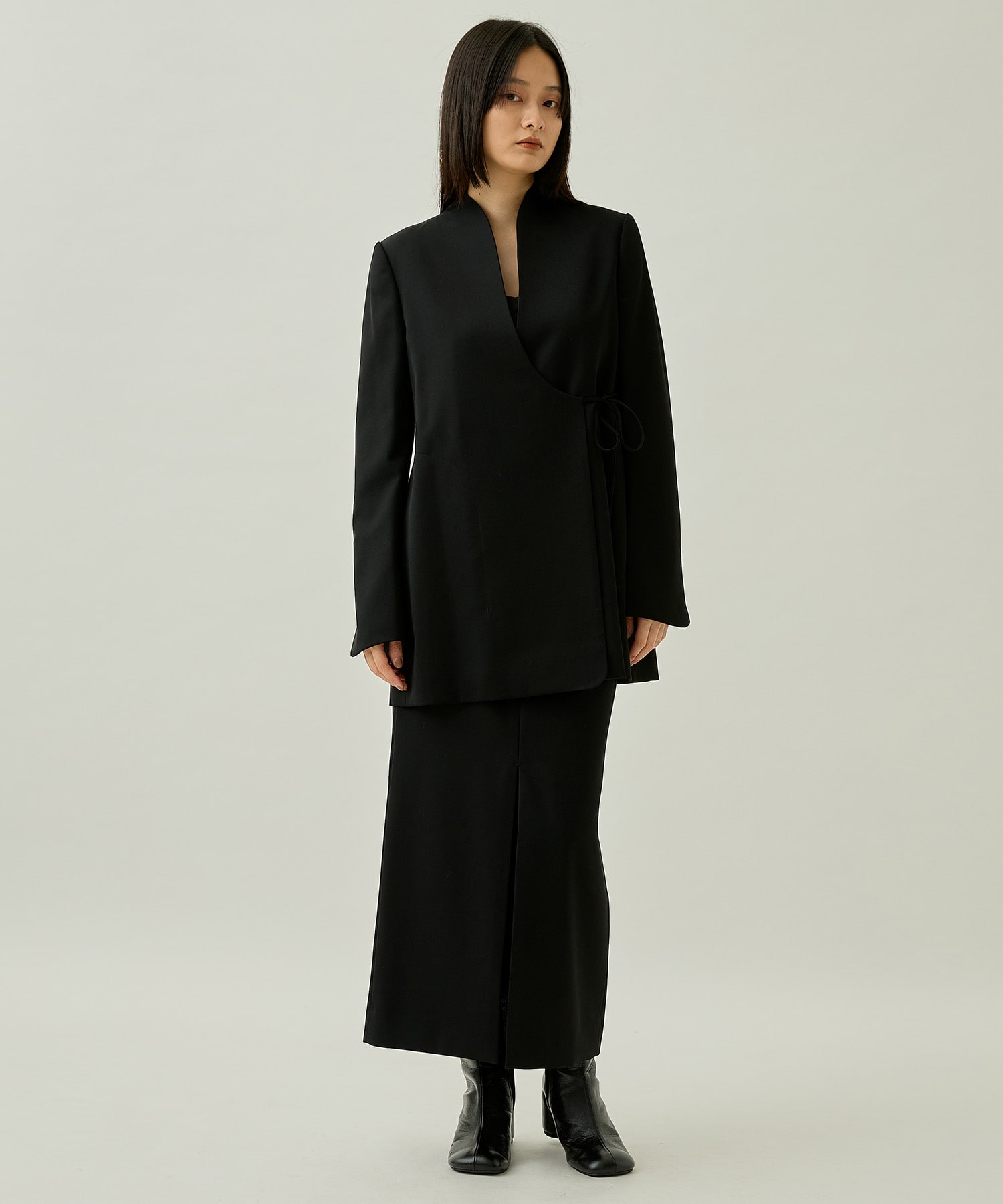 Wool Gabardine Jacket(1 BLACK): Mame Kurogouchi: WOMENS｜ STUDIOUS