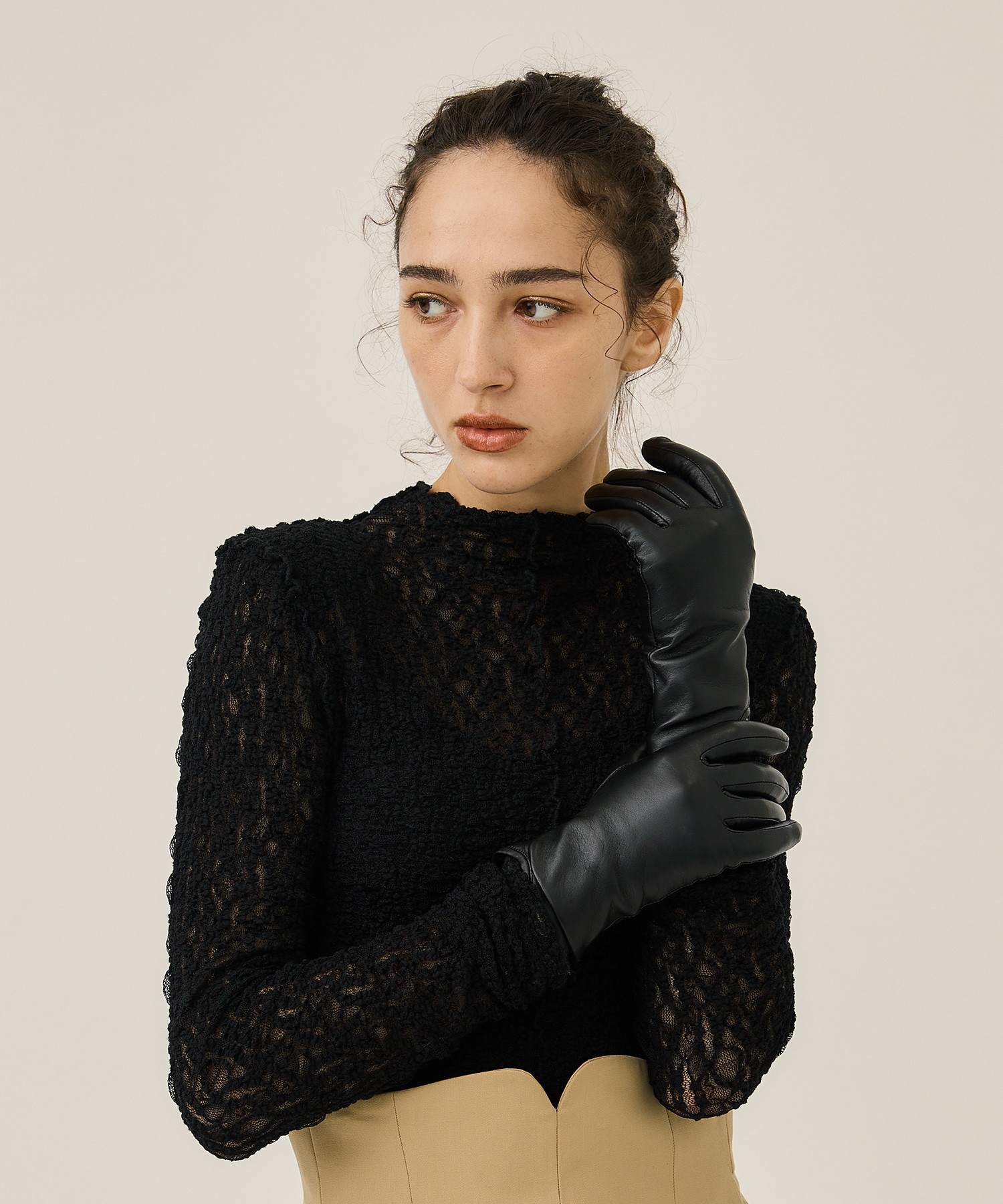 Leather Dress Gloves(1 BLACK): Mame Kurogouchi: WOMENS｜ STUDIOUS ONLINE ...