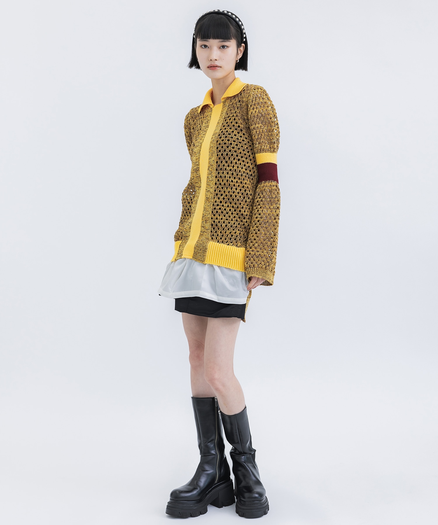 Mesh knit dress(38 YELLOW): TOGA PULLA: WOMENS｜ STUDIOUS ONLINE ...