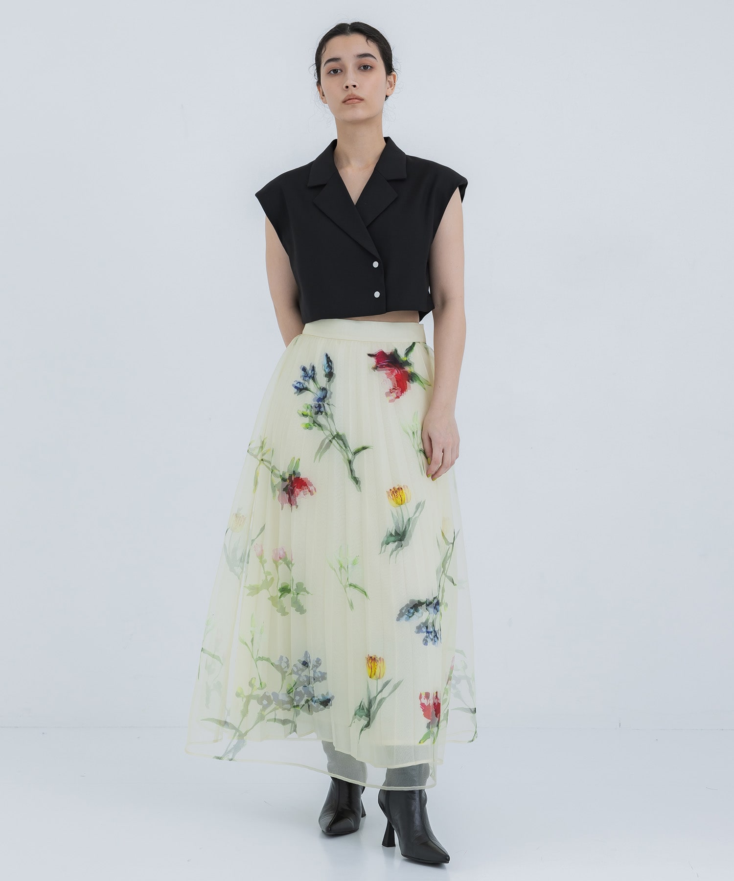 別注SOFIA ORGANZA LAYERED SKIRT(S IVORY): AMERI: WOMENS｜ STUDIOUS 