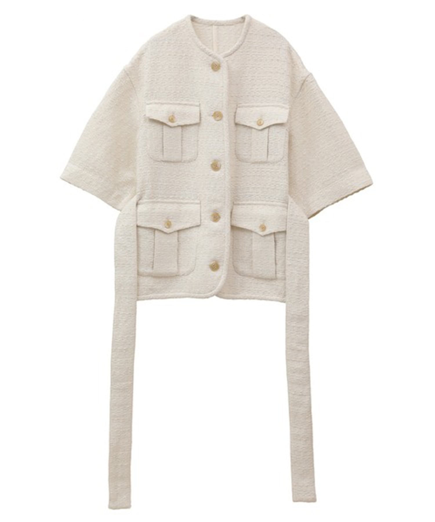 HALF SLEEVE TWEED JACKET CLANE