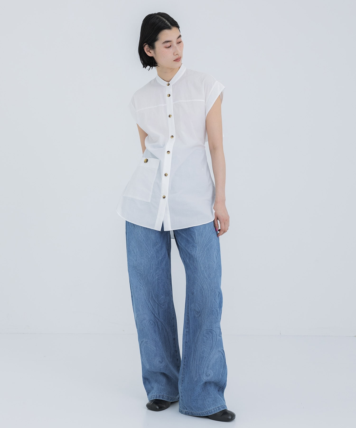 Rosie sleeveless shirt WH(2 WHITE): AKIRANAKA: WOMENS｜ STUDIOUS 
