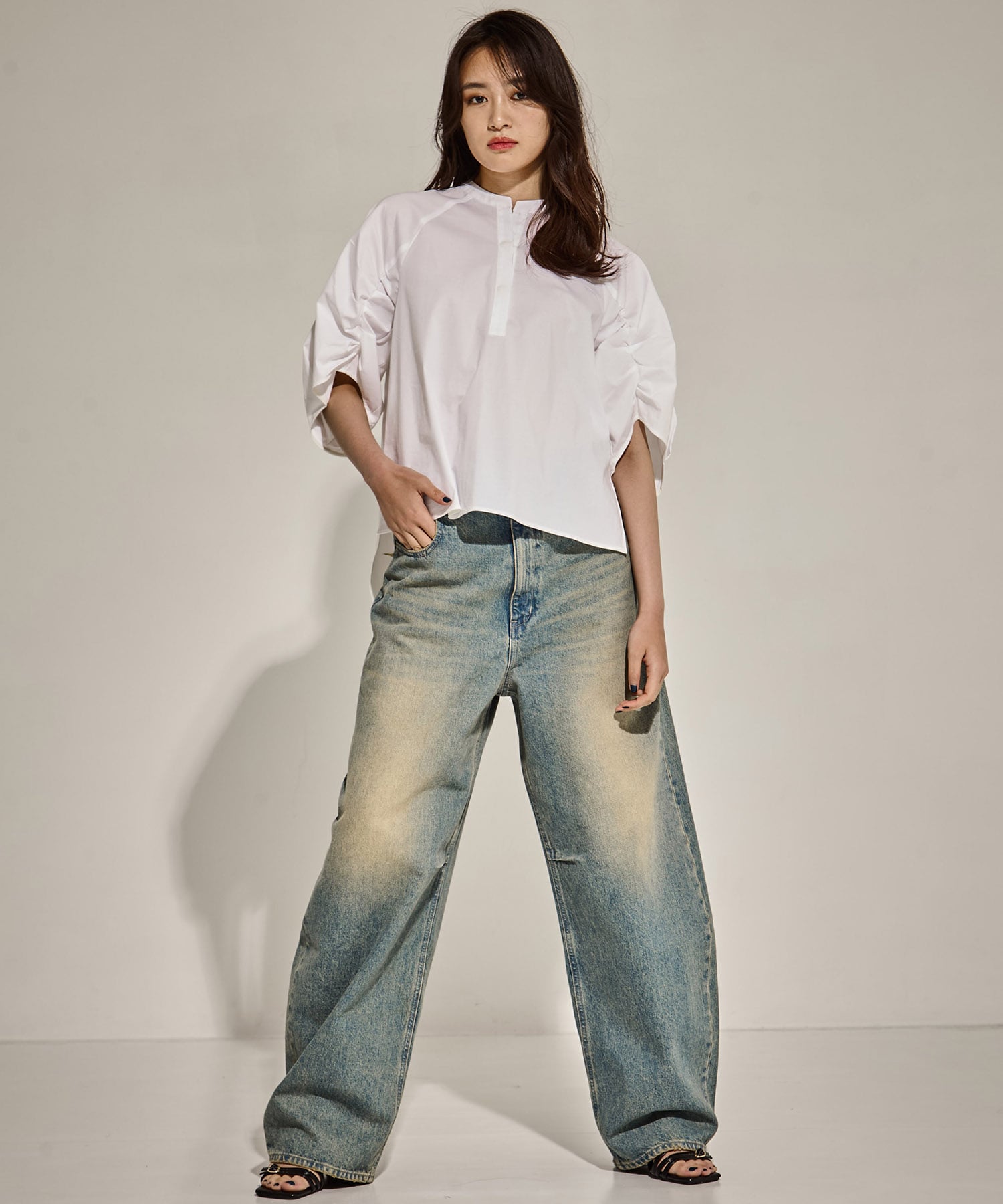 Tucked Sleeve Blouse STUDIOUS