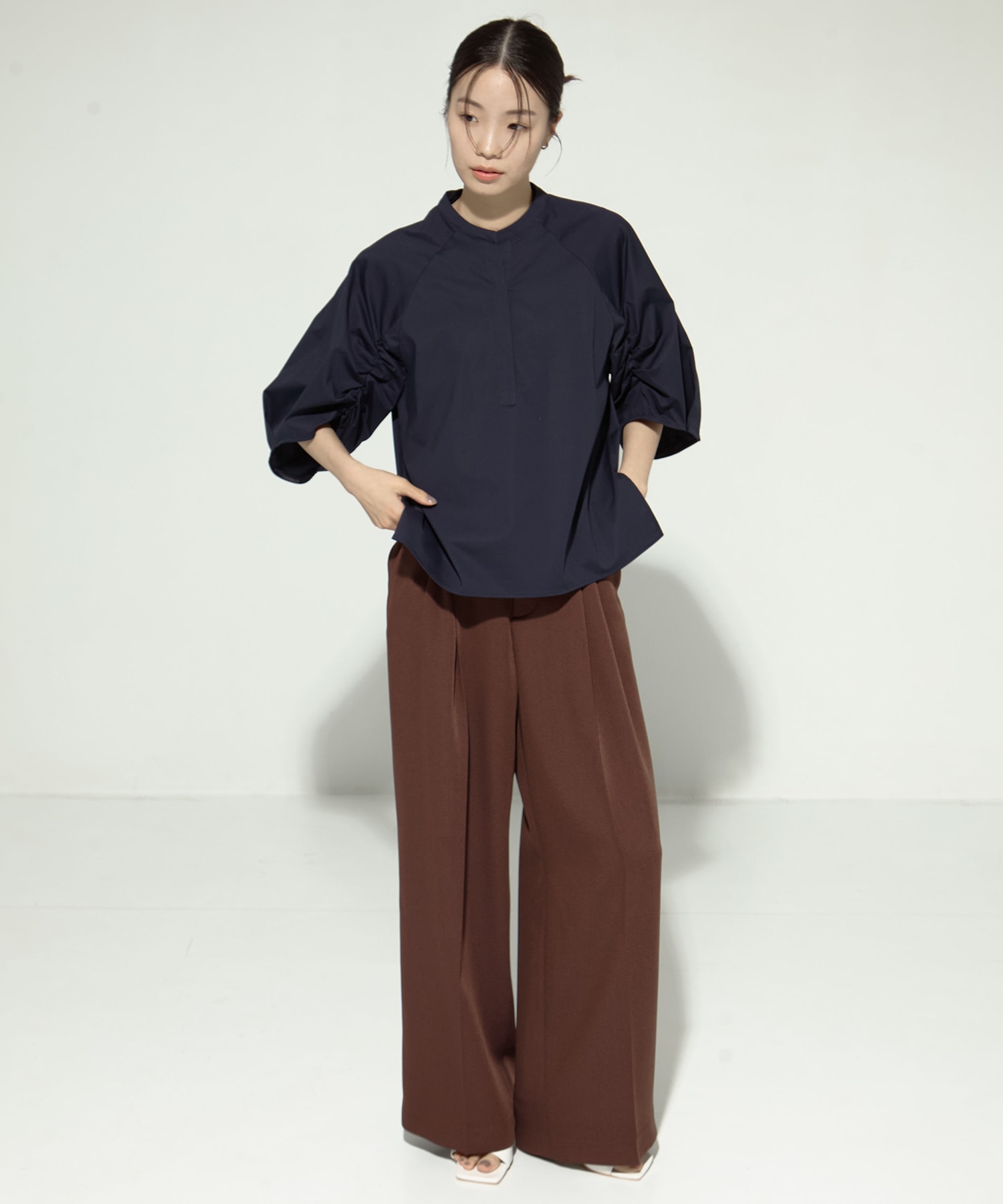 Tucked Sleeve Blouse STUDIOUS