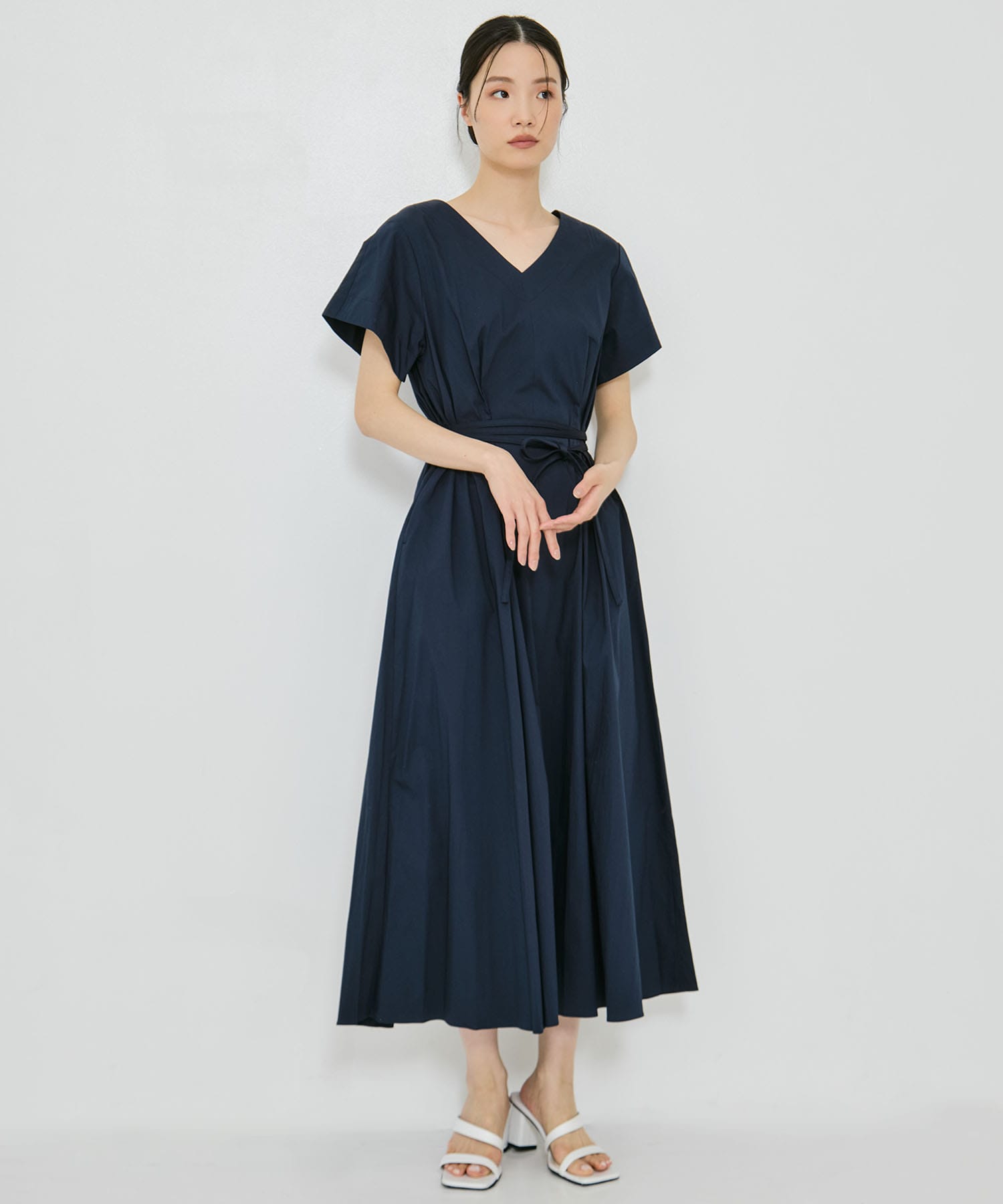 V-Neck Flare Dress STUDIOUS