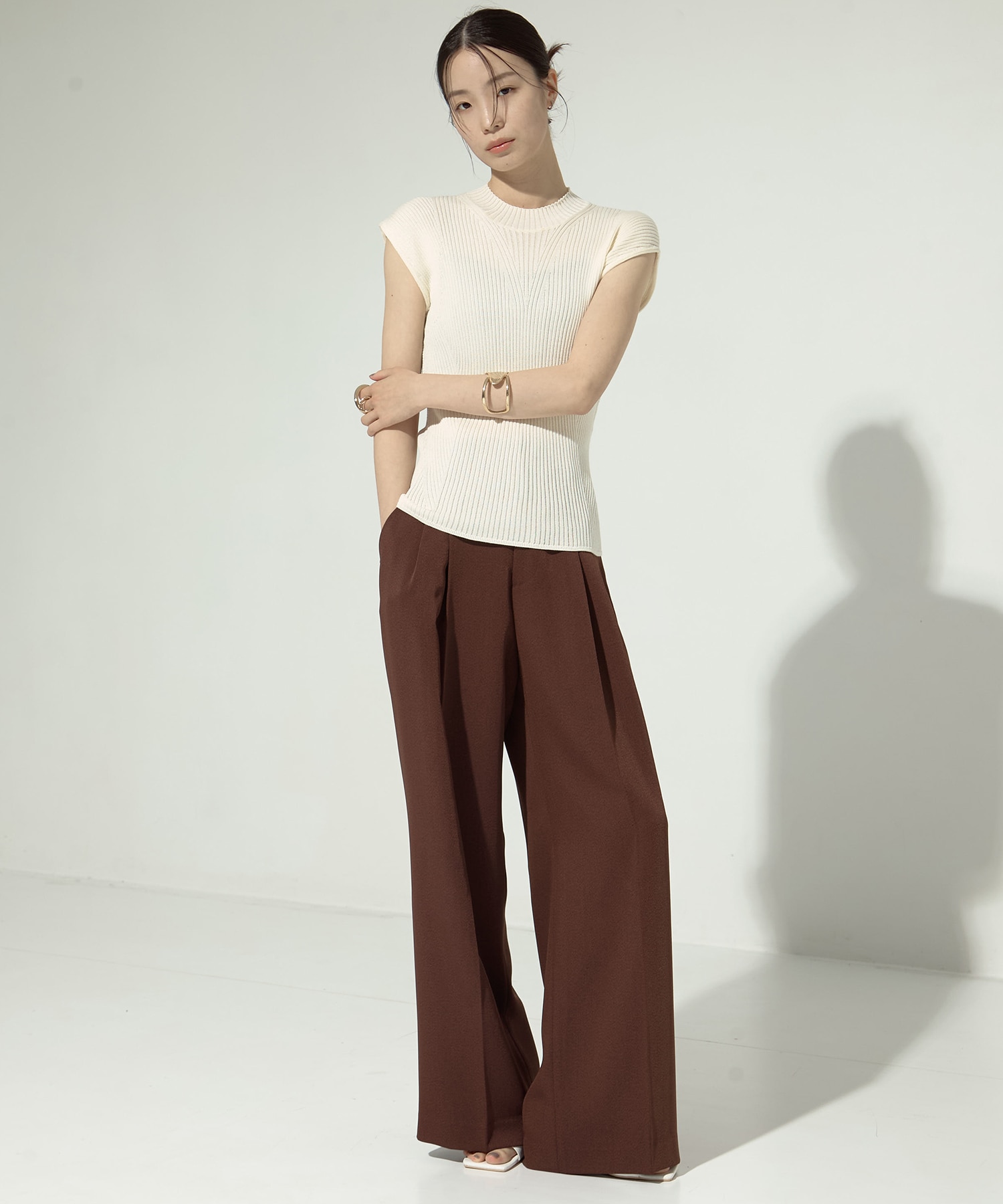 Sleeveless Rib Knit Top STUDIOUS