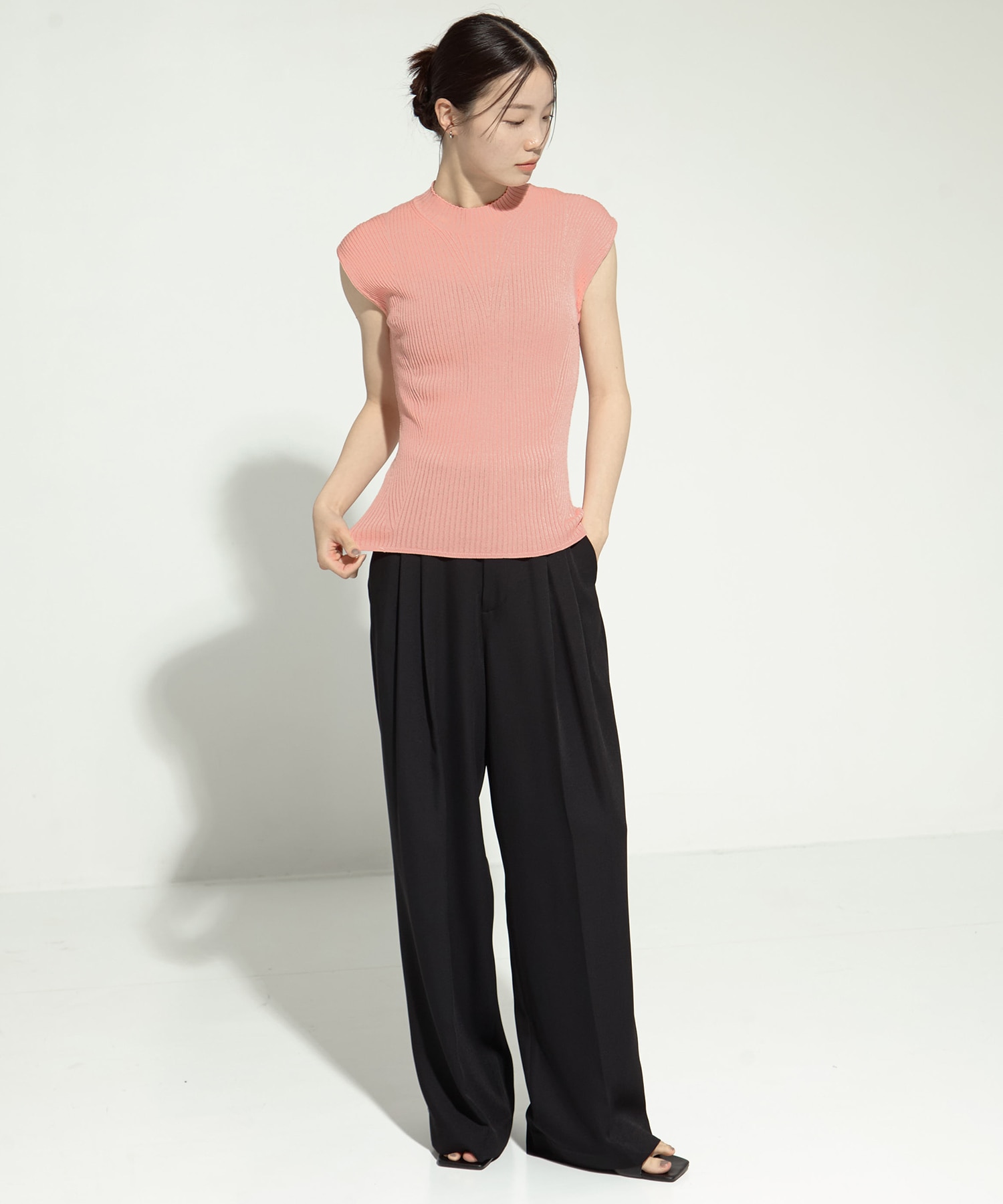 Sleeveless Rib Knit Top STUDIOUS