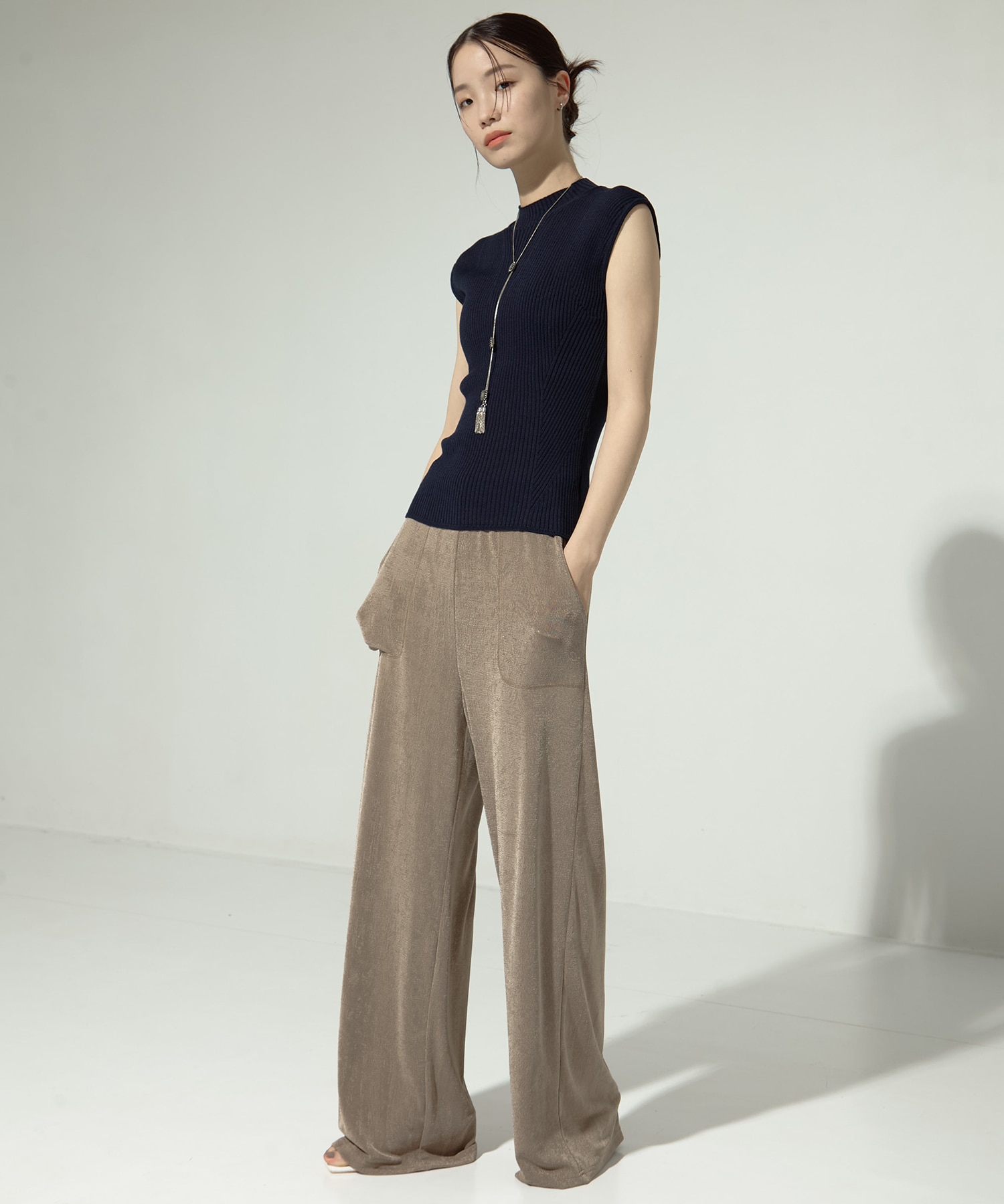 Sleeveless Rib Knit Top STUDIOUS
