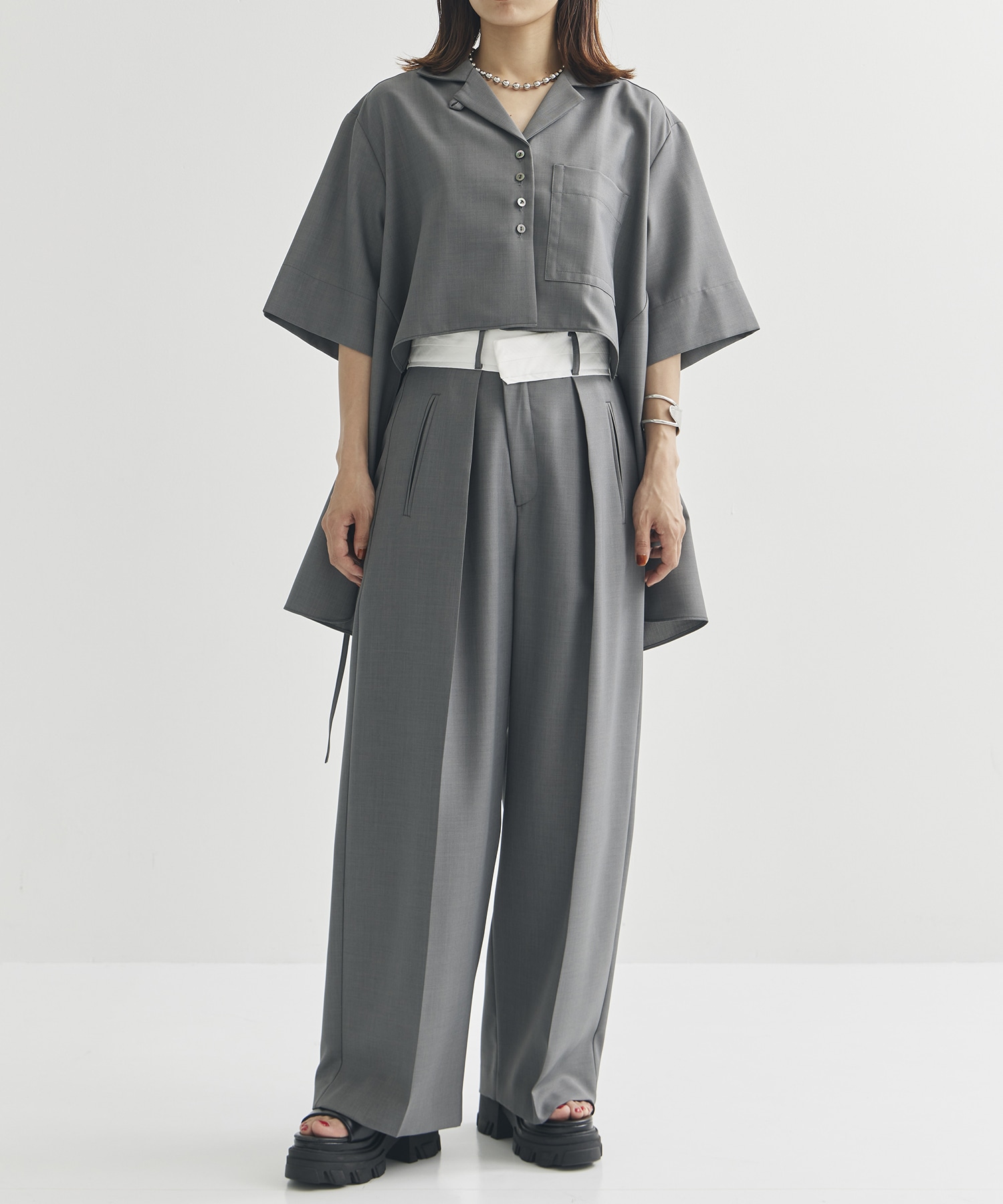 Asymmetric Front Trousers STUDIOUS