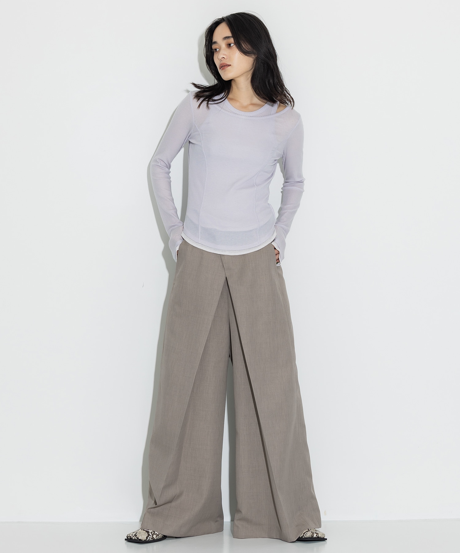 Cashmere Silk Wool Long Tee STUDIOUS