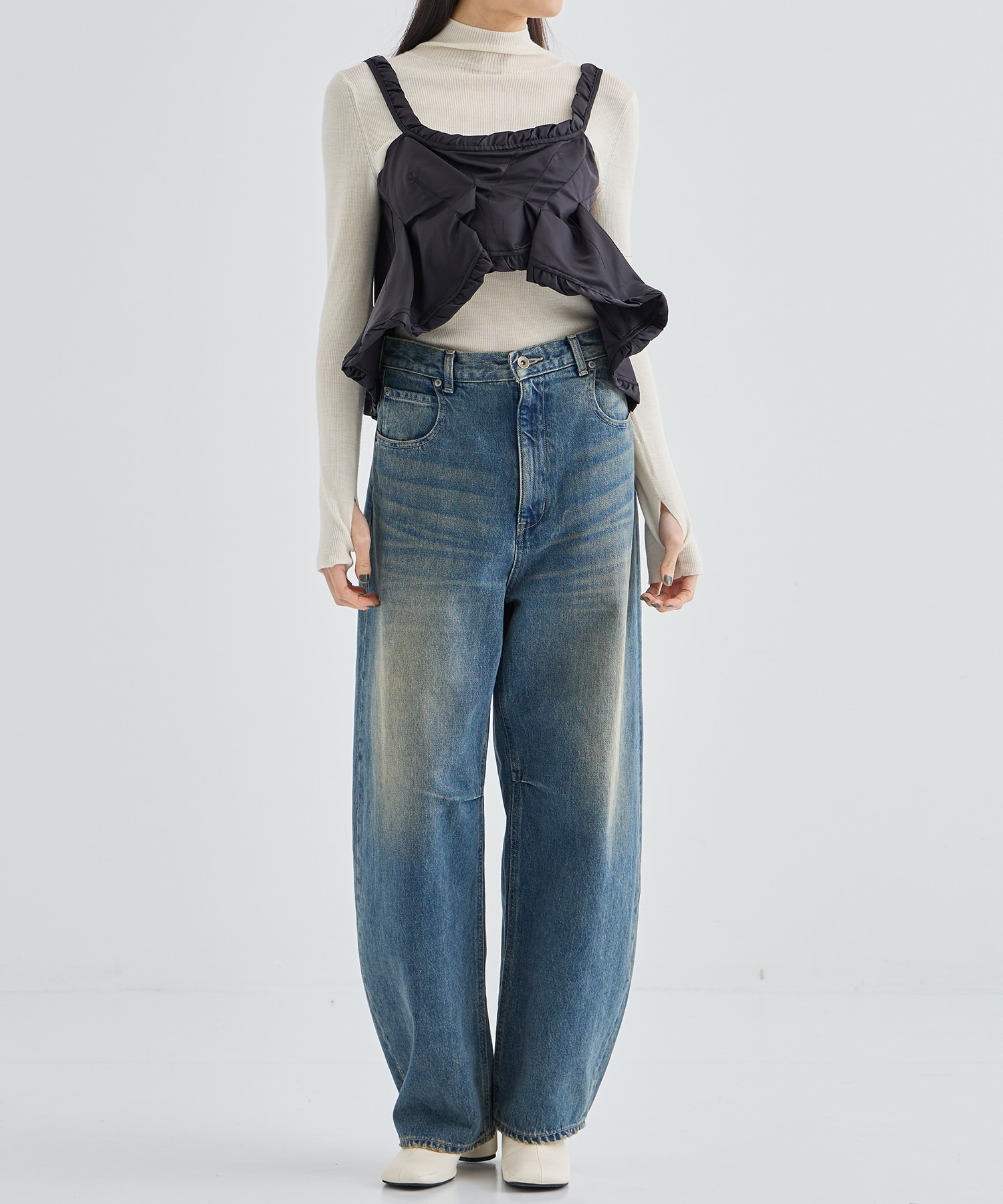 flared MA-1 bustier ODAKHA