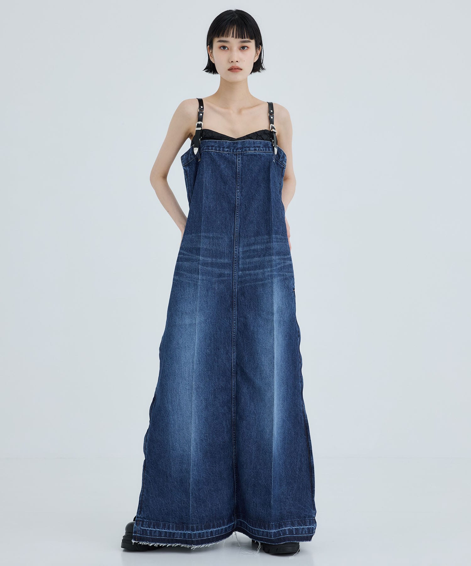 Suspenders denim dress TOGA PULLA