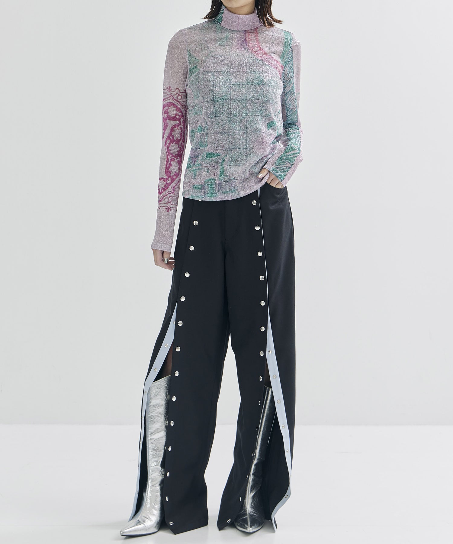 Graphic Glitter Top YOHEI OHNO