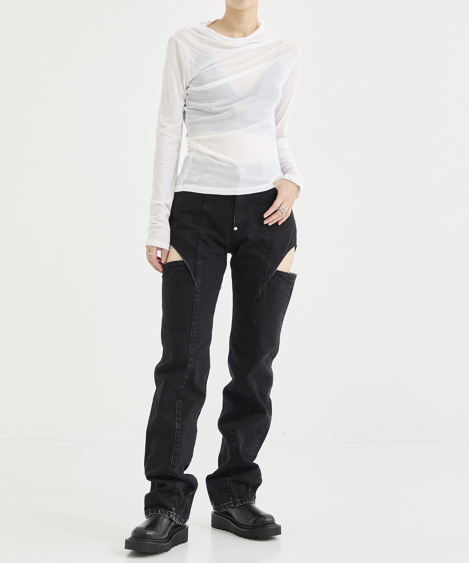 Sheer asymmetry Tops IIROT