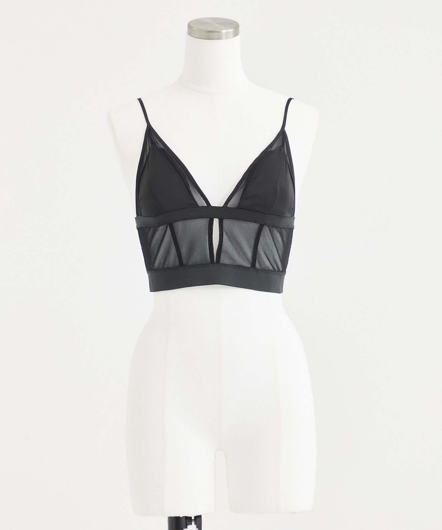 SATIN & MESH COMBINED CAMI TOP FETICO