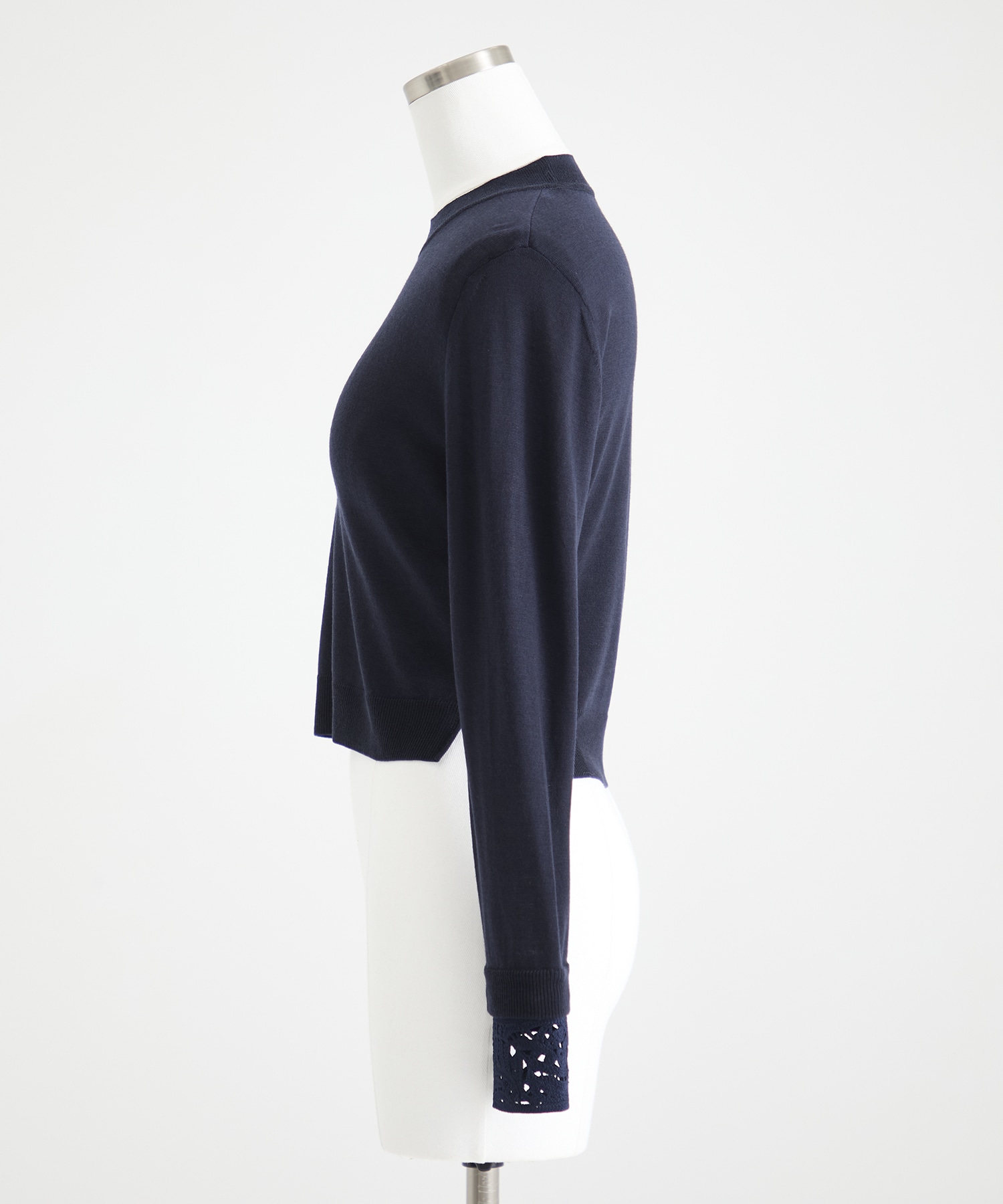 Detachable Embroidery Cuff Knitted Top Mame Kurogouchi