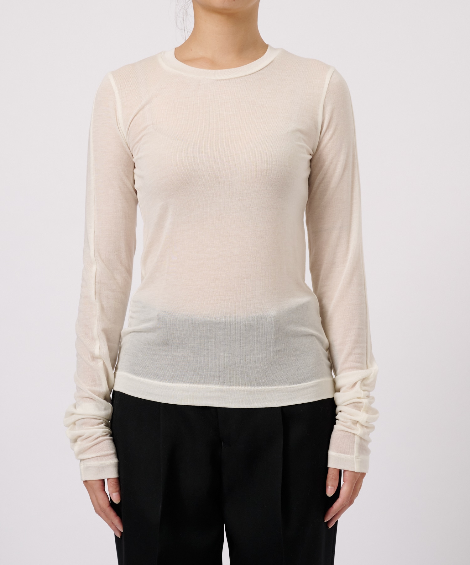 別注 TENCEL CASHMERE LONG SLEEVE KNIT CINOH