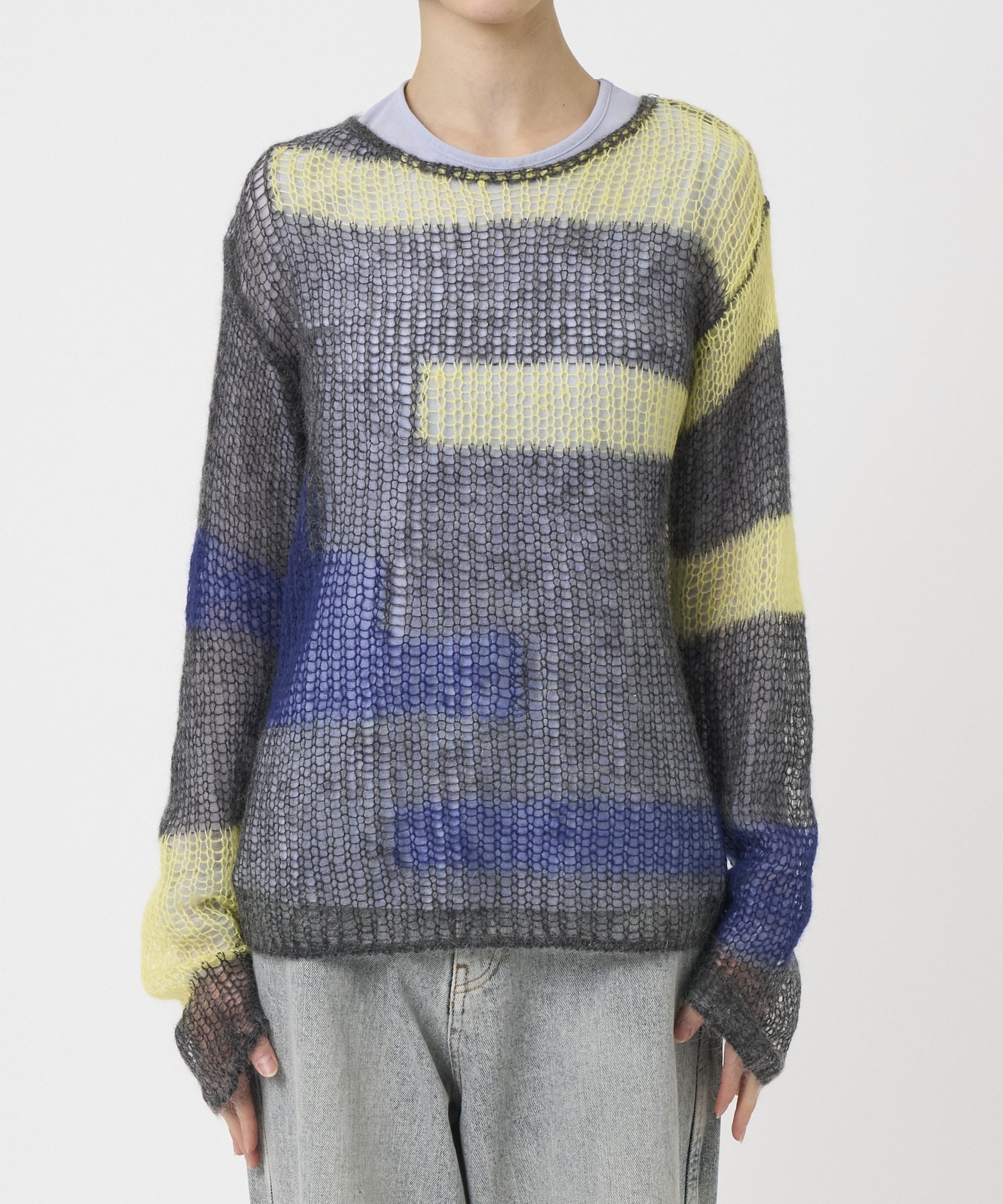 patchwork knit tops soduk